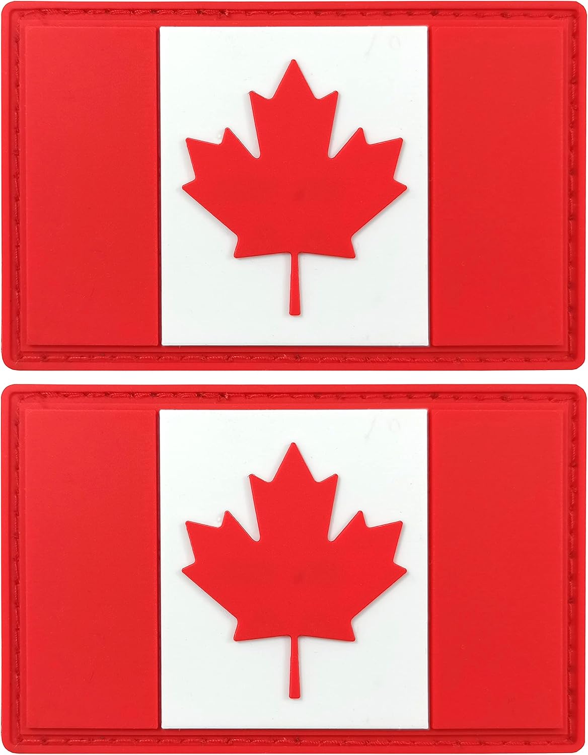 JBCD Canada Flag Patch Canadian Tactical Patch - PVC Rubber Hook and Loop Fastener Patch, 2 Pack BST220