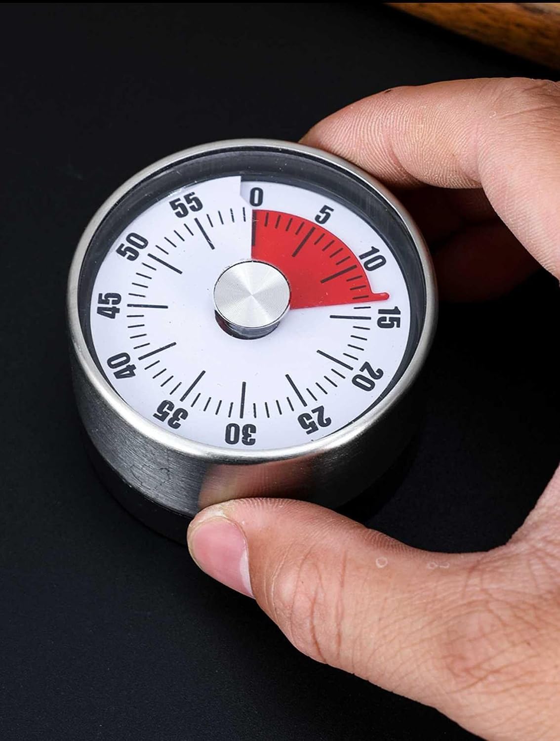 CYFaiLiQmechanical Timer,Kitchen Timer Wind up ，Stainless Steel Body, with Magnetic Base, 72 Decibel Super Large Reminder Sound, Suitable for Kitchen, Student Experiments, Exercise and Fitness BST220