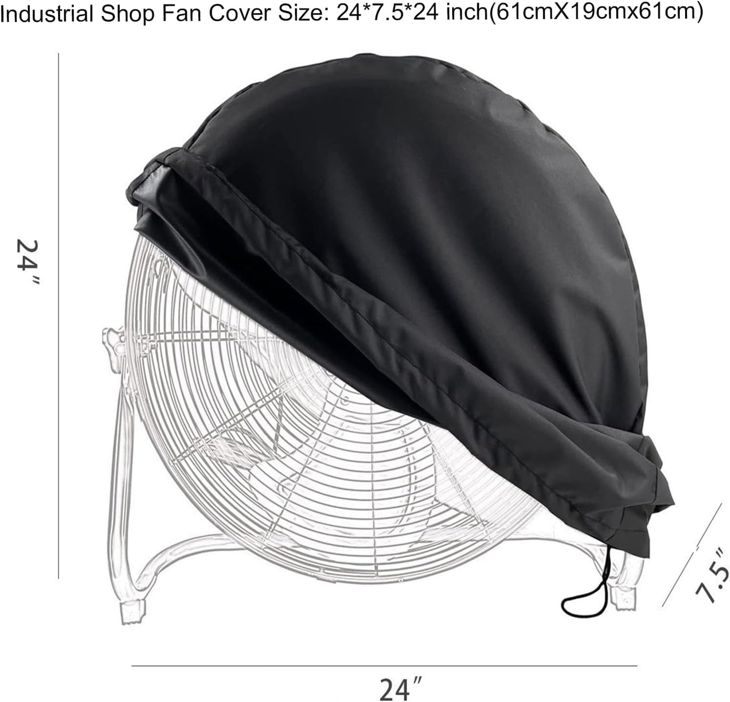 Industrial Floor Fan Cover, Waterproof & Dustproof Fan Cover Fit For Most 18" 20" High Velocity Electric Industrial Shop and Home Floor Fan BST326H