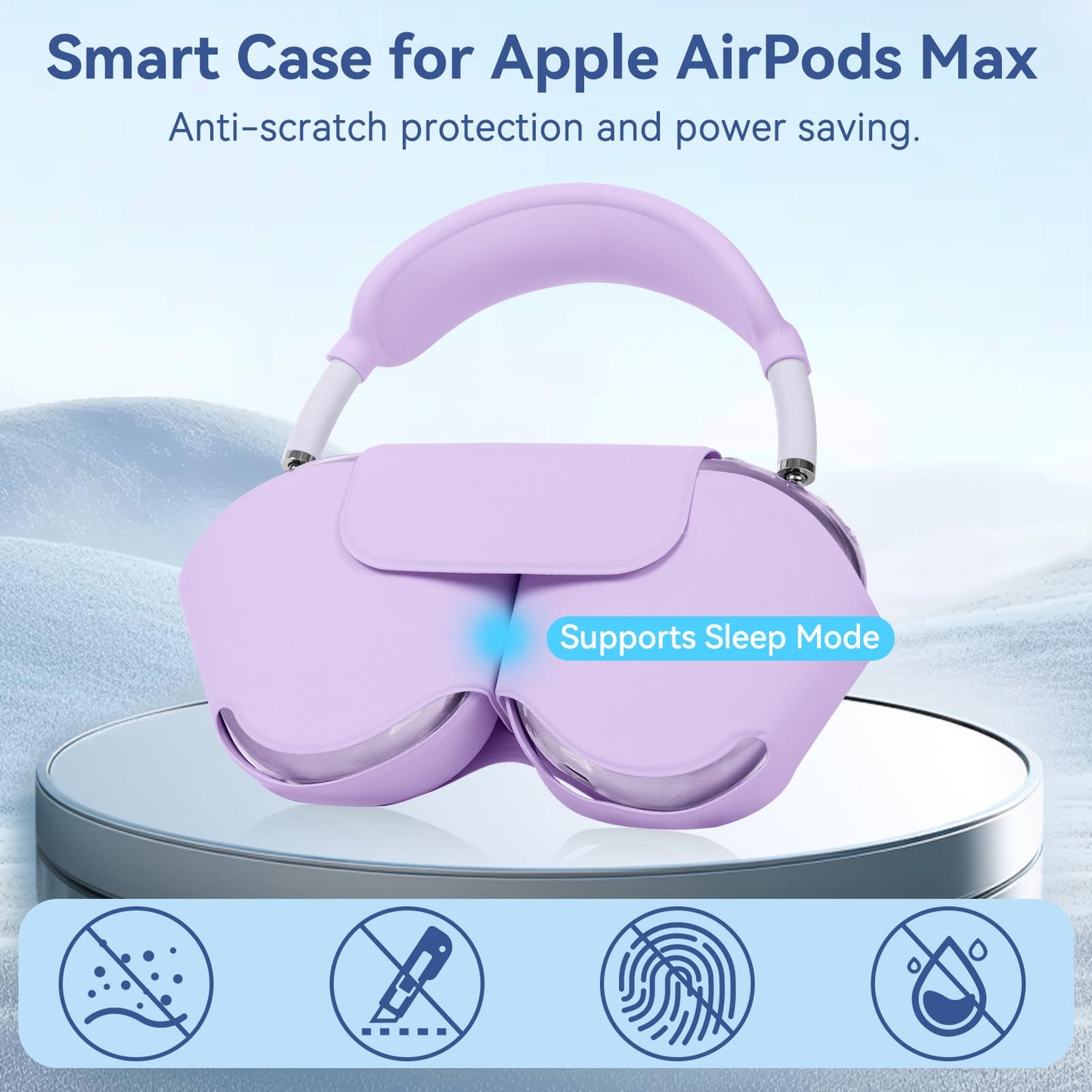 Case for Airpods Max Headphones, Ear Pad Case Cover/Ear Cups Cover/Headband Cover for AirPods Max 2 & 1 (USB-C/Lightning) (2026/2024/2020), Silicone for Apple Airpod Max 2,Accessories Cases,Deep Green WN420
