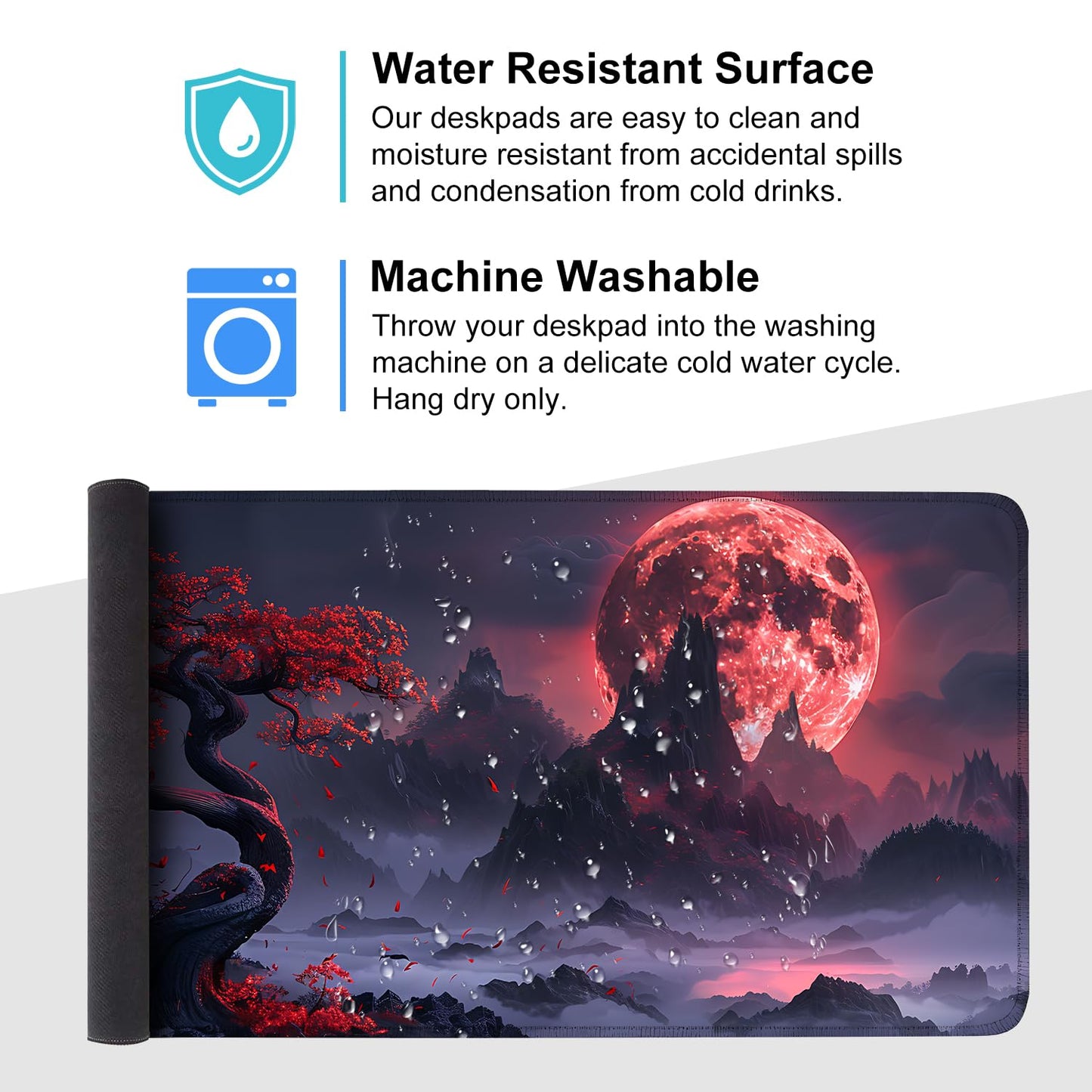 Mouse Pad Gaming Mousepad 31.5 x 11.8in Large Mouse Pad for Keyboard and Mouse with Anti-Slip Rubber Base, Keyboard Pad XL Mouse Mat for Home and Office,Snowy Forest WN420