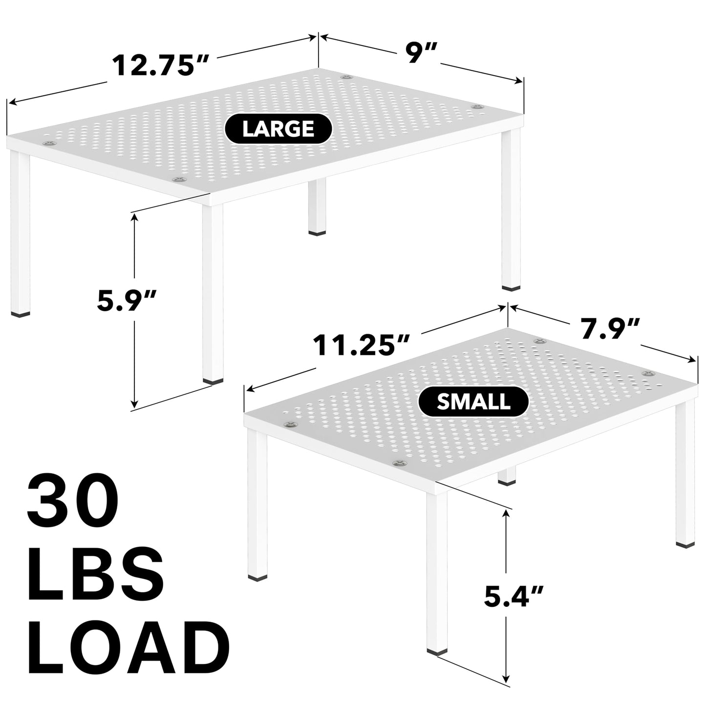 Simple Houseware Expandable Stackable Cabinet and Counter Shelf Organizer with Steel Surface, 9" D x 12.75" W x 5.9" H, Bronze