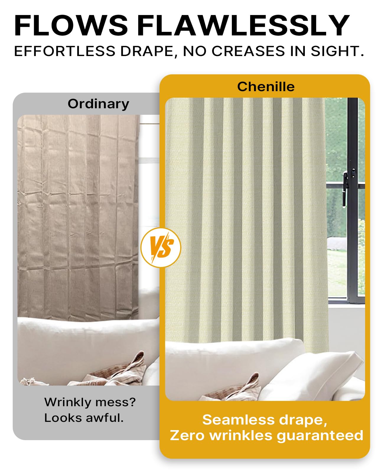 Gray Blackout Chenille Pinch Pleated Curtains 40x96in- Ultra Soft Wrinkle Resistant Thermal Insulated Room Darkening Drapes,Noise Reducing with Roman Clips,2 Panels Set for Bedroom/Living Room/Office BST202