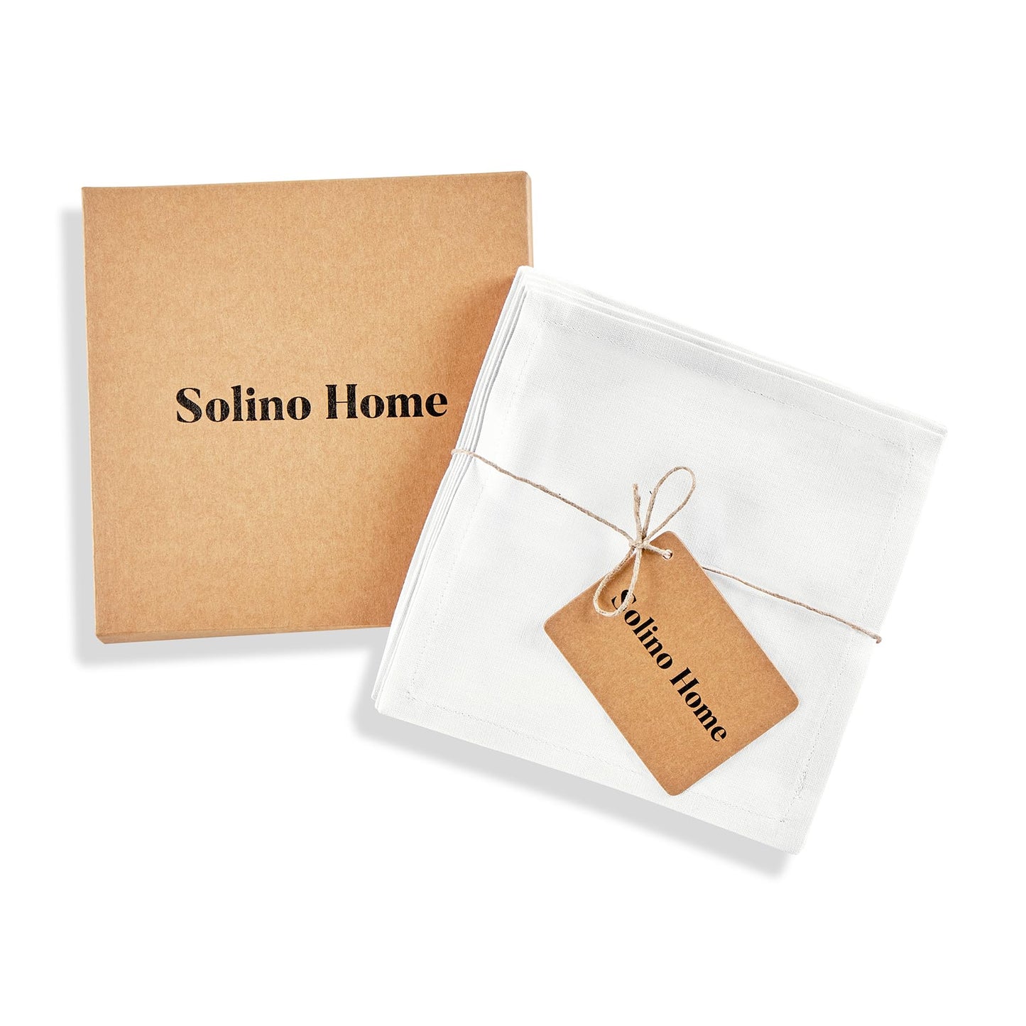 Solino Home Cotton Linen Cocktail Napkins Black, Dru 6 x 6 in, Set of 12 | Small Cloth Napkins for cocktails, coasters and appetizer serving | soft cotton linen weave, artisan crafted | fully washable BST326SOLH
