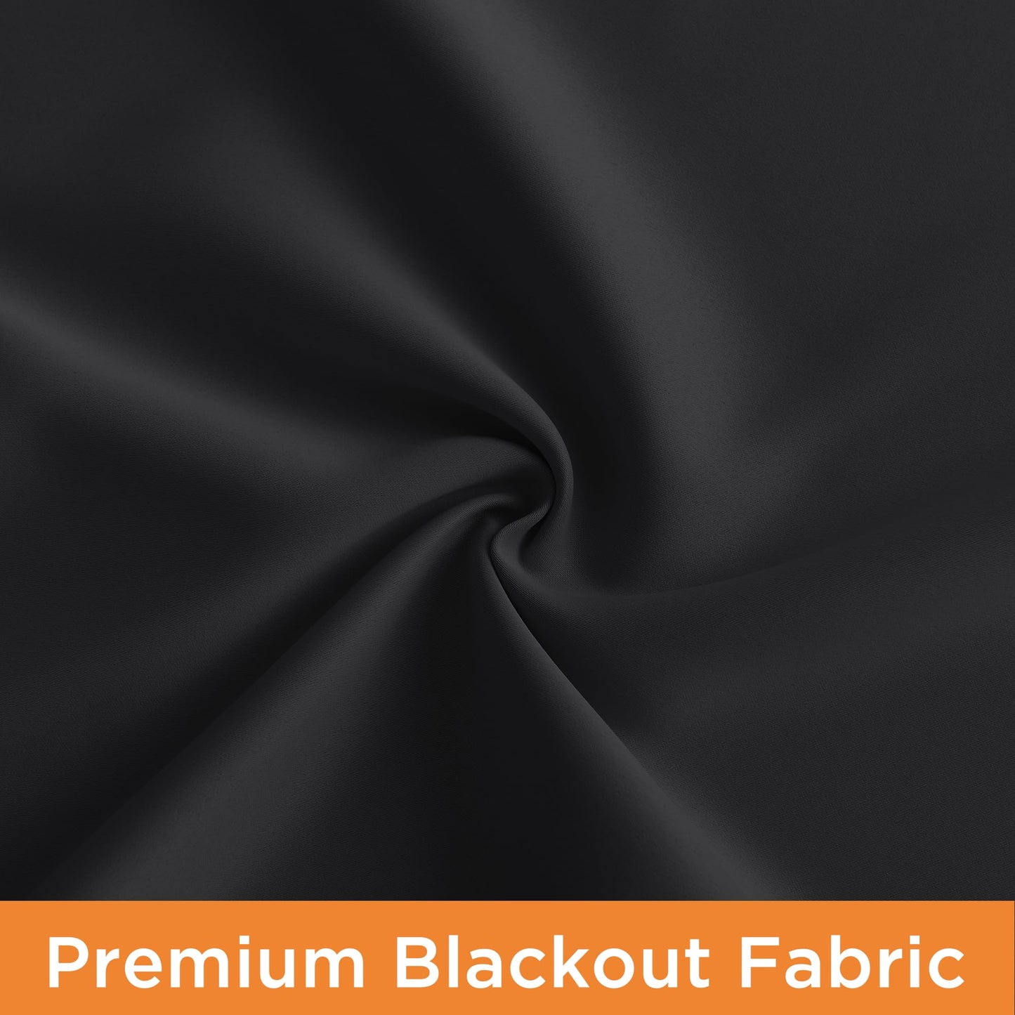 RYB HOME 100% Blackout French Door Curtains for Door Window - Room Darkening No Coating Thermal Insulated Privacy Protection Adhesive Cover for Glass Window, W 26 x L 40, 1 Panel, Black BST220