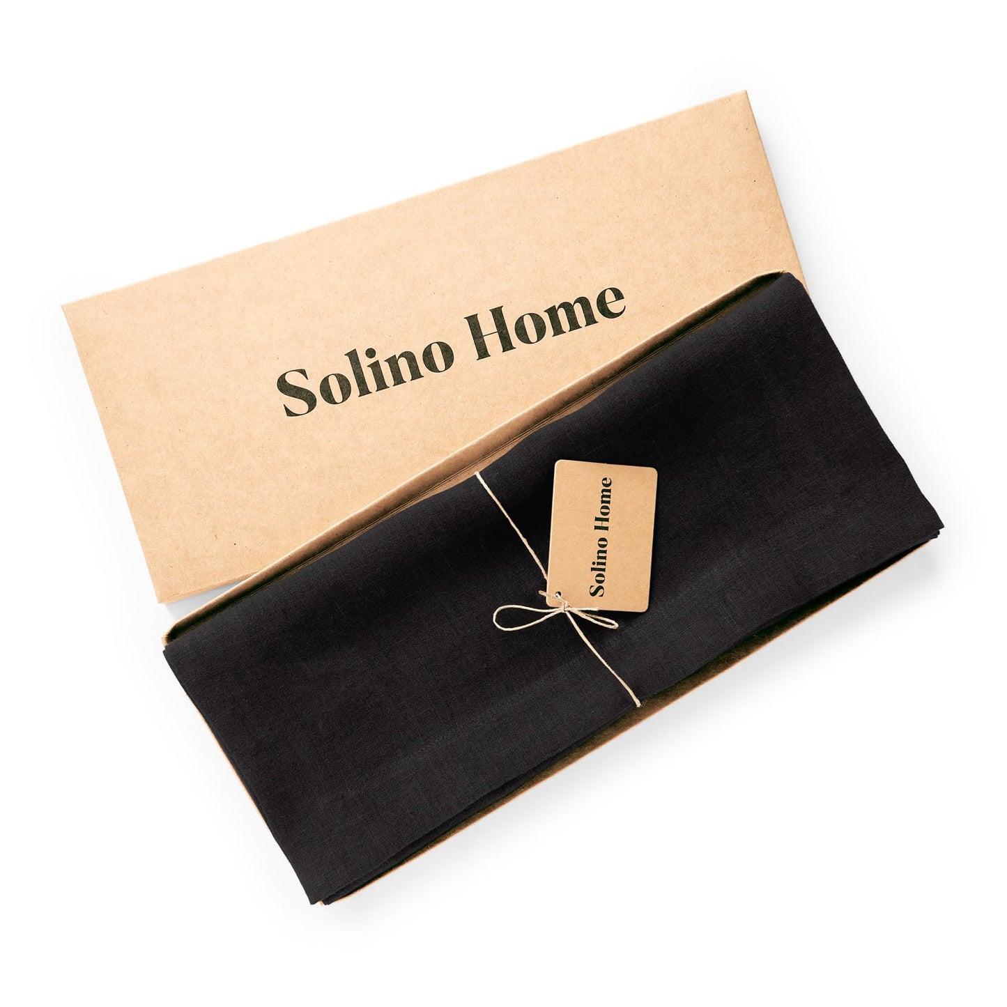 Solino Home 100% Pure Linen Dining Table Runner Cordovan, Sonoma 14 x 48 in | Table Runners for coffee tables, entryway tables and layered dresser styling | prewashed, relaxed drape | OEKO-TEX Certified BST326SOLH