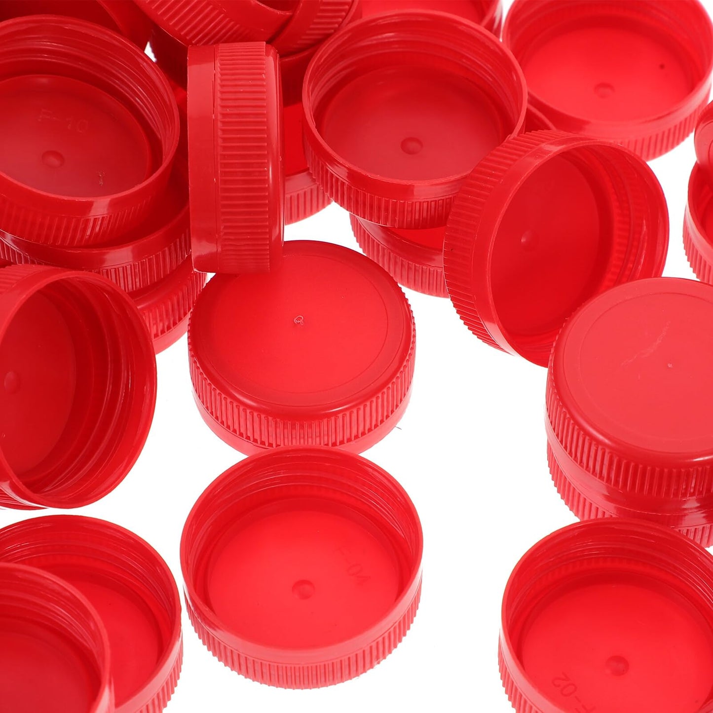 100Pack White Plastic Bottle Caps, 38mm (1.53") Replacement Lids, Leak-Free Screw-on Caps for Juice, Milk, Water Bottles Tops and Diy Crafts BST202