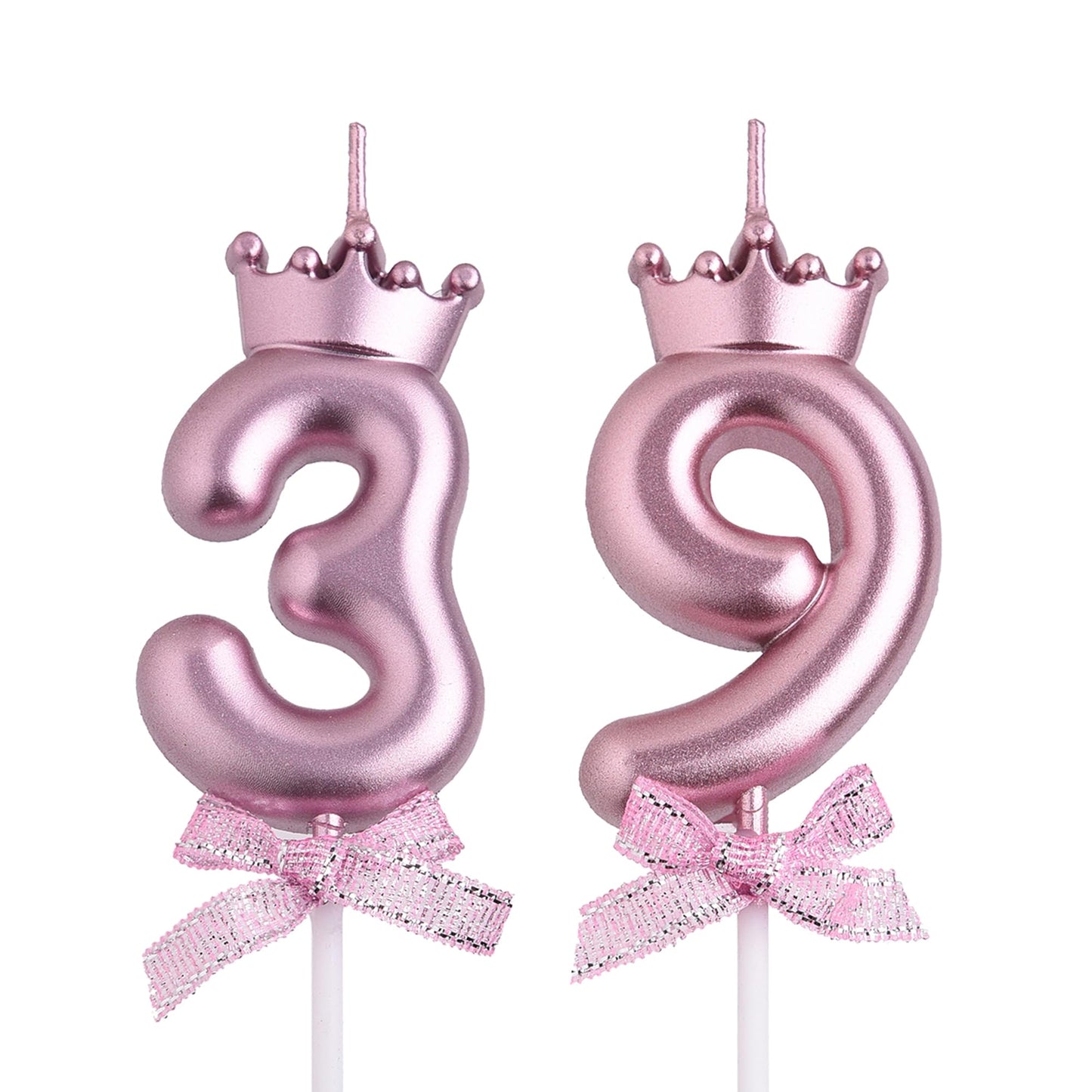 39th 93rd Birthday Candles, Red 93 39 Year Old Number Birthday Candles, Happy Birthday Party Cake Topper Decoration Gifts for Women Men BST220
