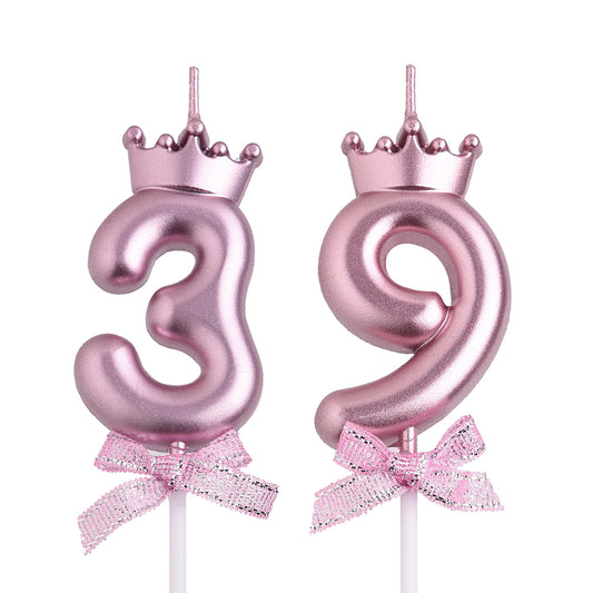 39th 93rd Birthday Candles, Red 93 39 Year Old Number Birthday Candles, Happy Birthday Party Cake Topper Decoration Gifts for Women Men BST220