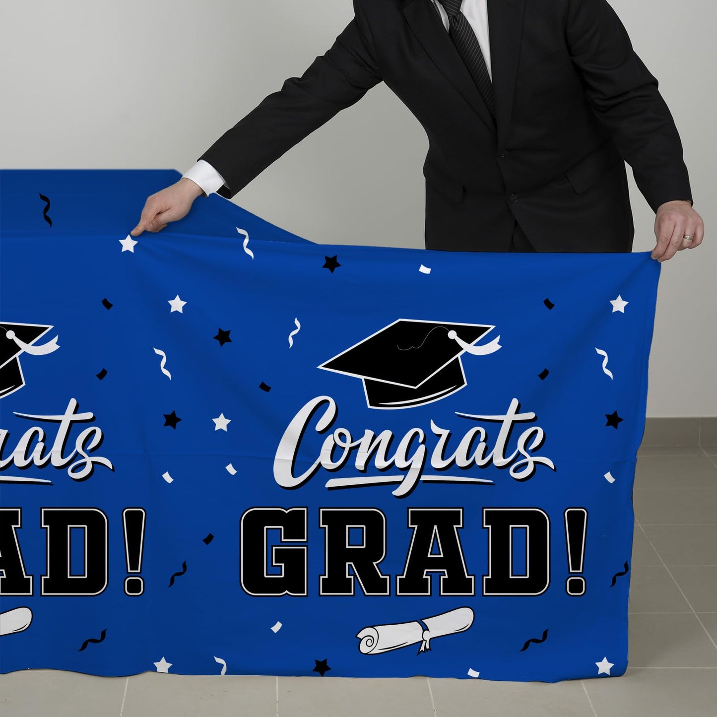 Gatherfun 2026 Graduation Decorations : 2-Pack Congrats Grad Disposable Tablecovers - Class of 2026 Red Themed Table Cloths, for Graduation Party Supplies & Graduation Backdrop, 54" X 108" BST326L