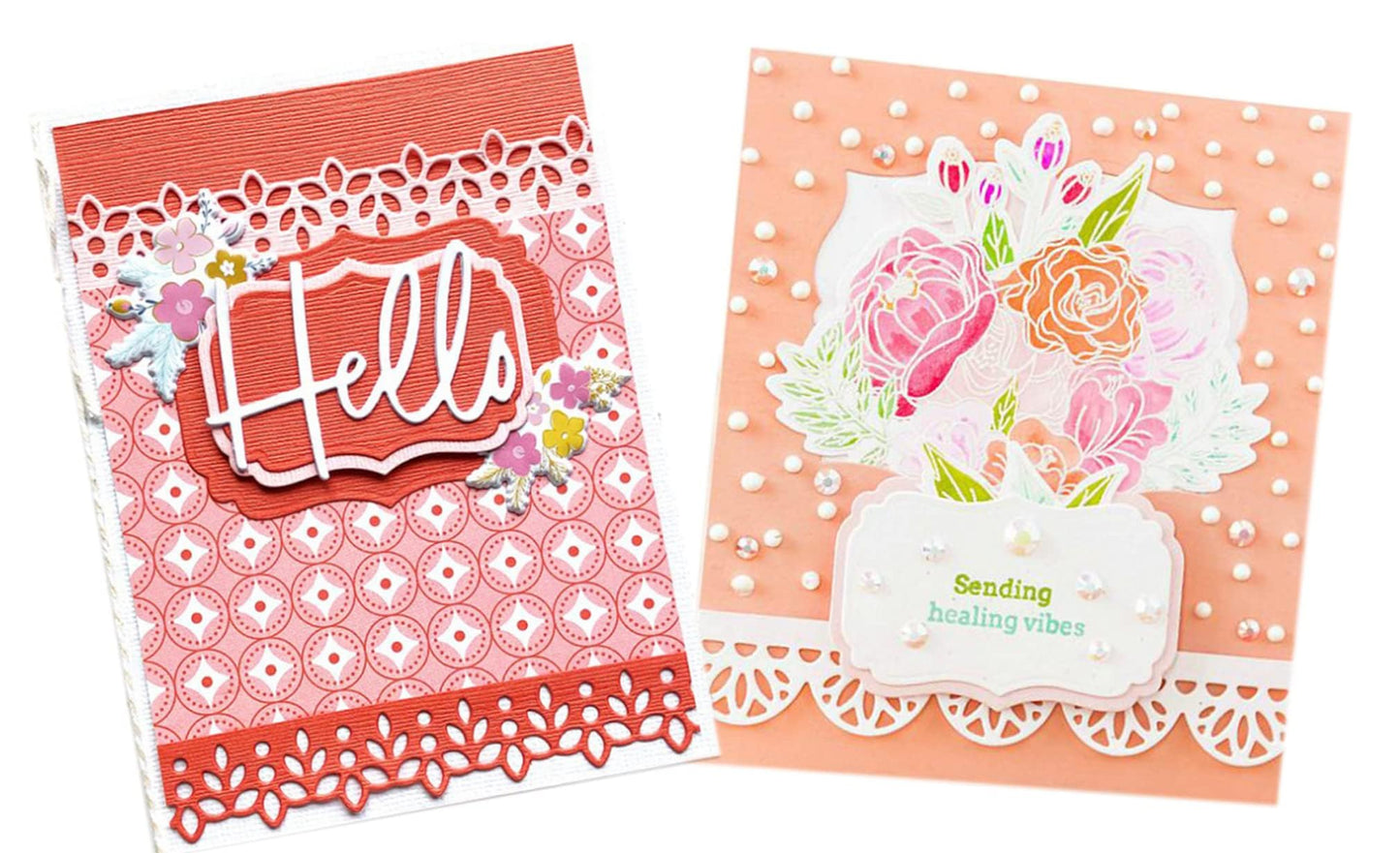 Lapoo Cutting Die for Scrapbooking, 3D Backgrounds Frame New Cutting Dies DIY Album Card Making Decor Paper Craft Metal Die Cuts Party Decorations (Flower Shadow 5.4 x 2.8 in) BST220