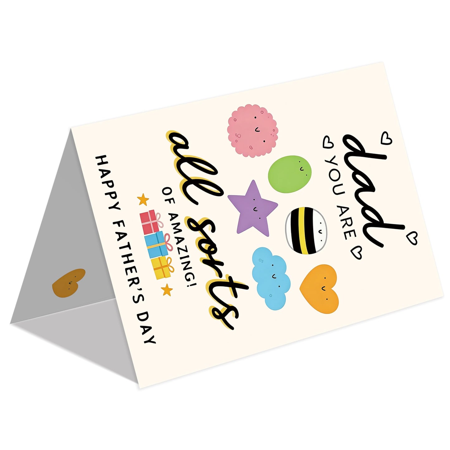 Fathers Day Card,Fathers Day Cards Gifts Decorations for Dad from Daughter Son,Happy Father's Day Cards Gifts Ideas with Envelope,Funny Sweet Dad Card BST220