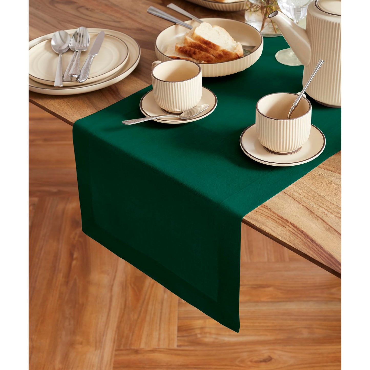 Solino Home 100% Pure Linen Dining Table Runner Cordovan, Sonoma 14 x 48 in | Table Runners for coffee tables, entryway tables and layered dresser styling | prewashed, relaxed drape | OEKO-TEX Certified BST326SOLH