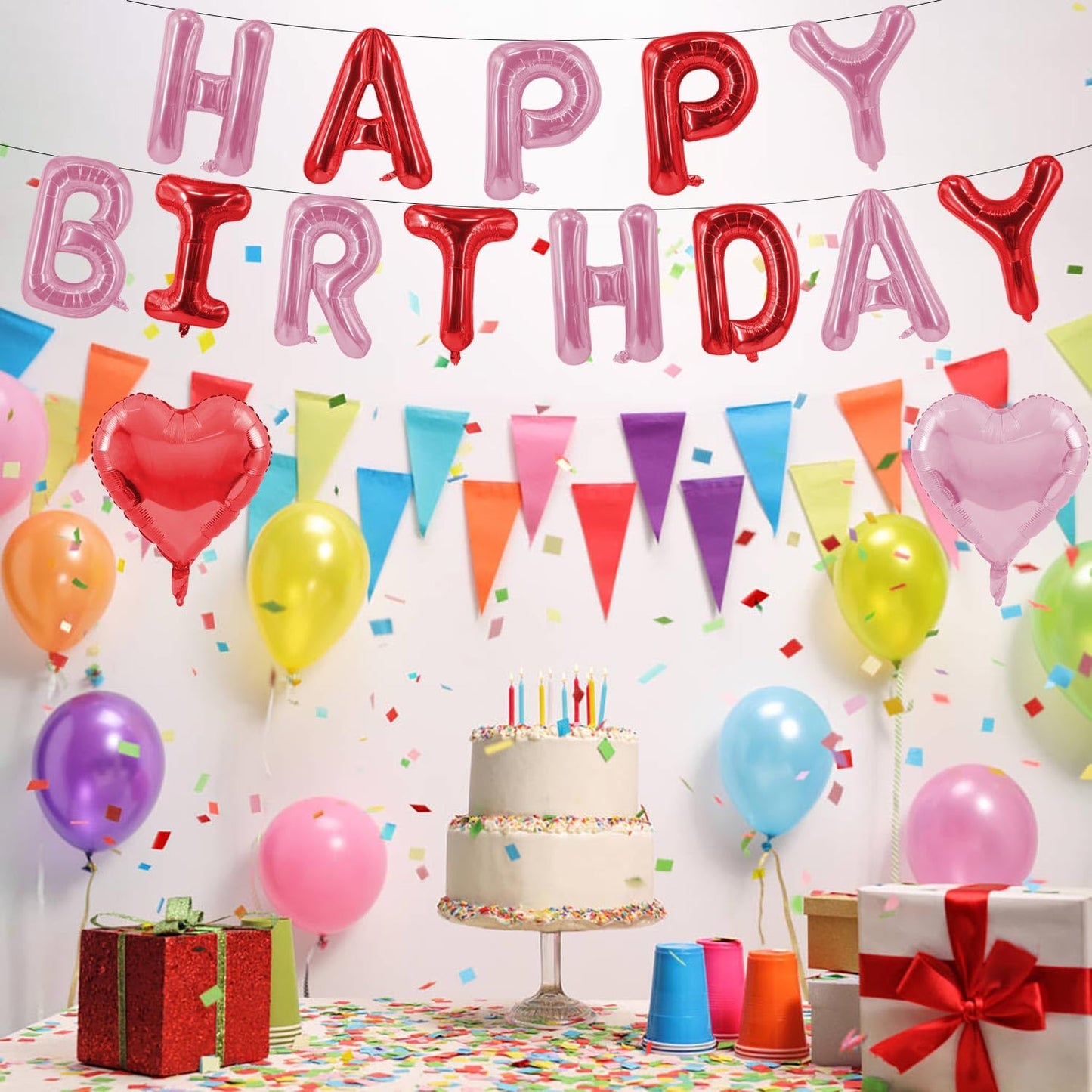 Green Happy Birthday Balloons Banner Foil Balloons Letters Banner Balloon for Green Themed Party Decoration Supplies Christmas Birthday Decoration Decor Ballons Arch Kits Party Balloon Set 15pcs BST326L