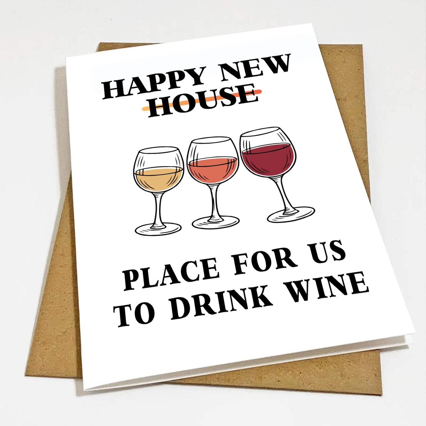 Congrats on Your New Home Housewarming Greeting with Gold Lettering and Key Design, Funny Congratulations Gift for New Homeowners, First-Time Buyers, Friends, Neighbors, Real Estate Clients Single 5.3''x8'' with Envelope BST326L