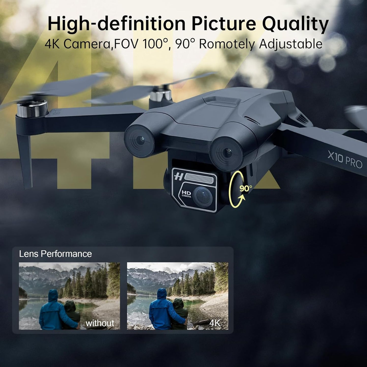 CHUBORY X10 PRO GPS Drone with Camera 4K UHD for Adults 79