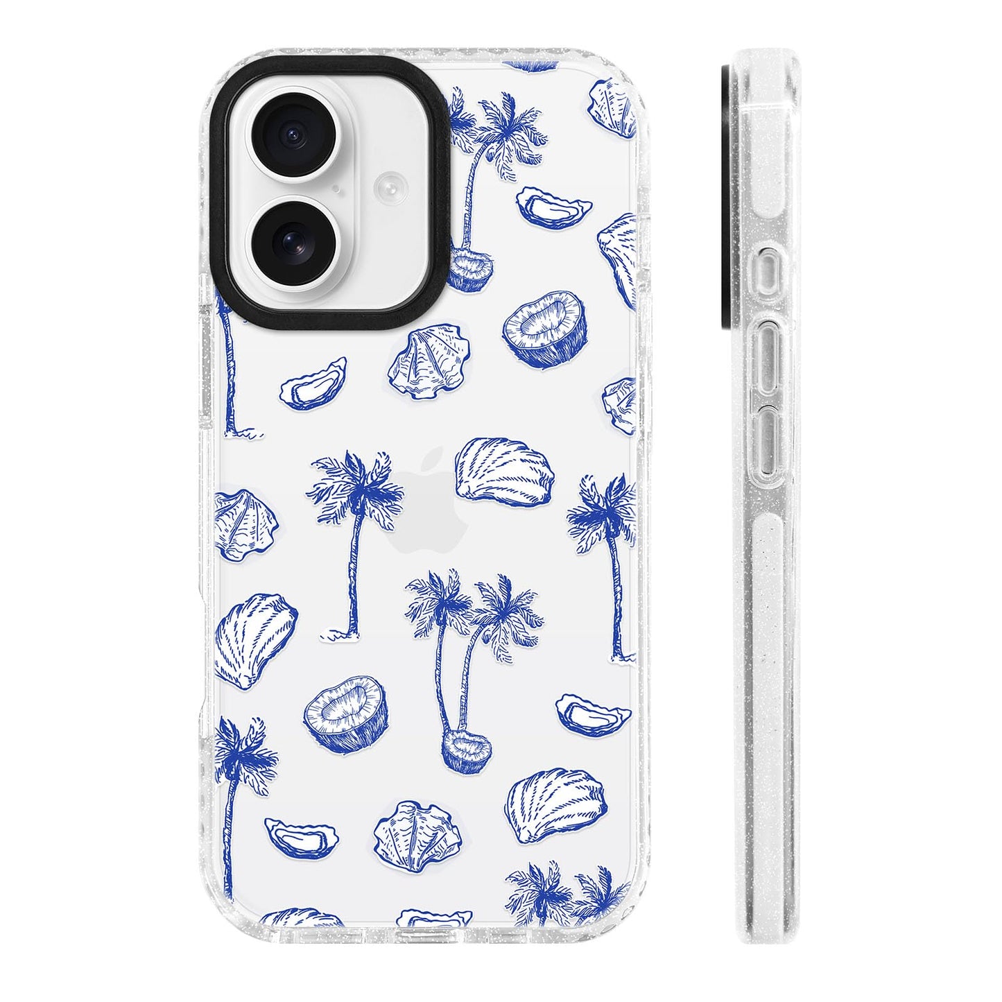 for iPhone 16 Pro Case [Military-Grade Drop Protection/Stylish Soft TPU Protective/Camera Protection/for Women & Girls] - Beach Party Collage Pattern with Mermaid WN420