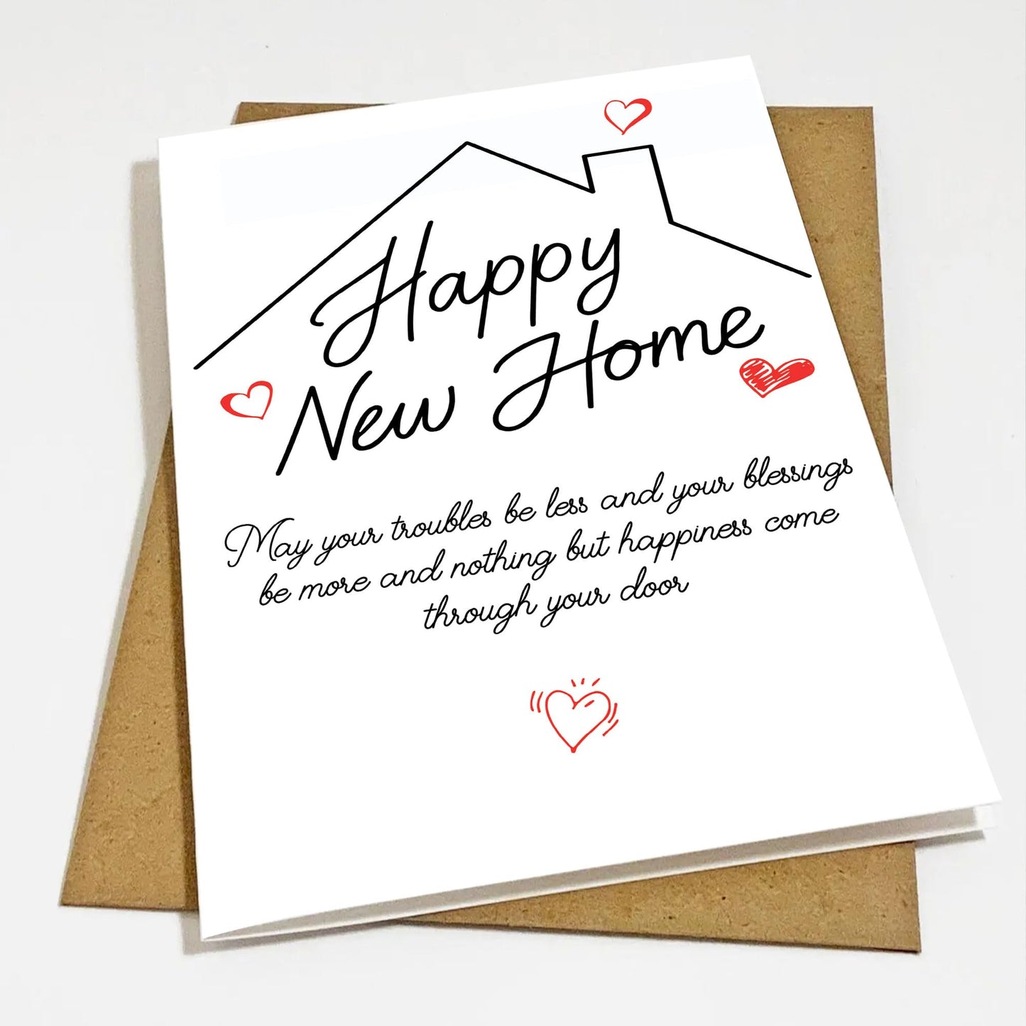 Congrats on Your New Home Housewarming Greeting with Gold Lettering and Key Design, Funny Congratulations Gift for New Homeowners, First-Time Buyers, Friends, Neighbors, Real Estate Clients Single 5.3''x8'' with Envelope BST326L