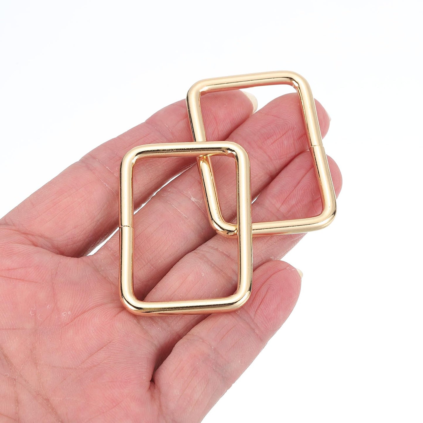 uxcell Metal Rectangle Ring, Metal Rectangular Buckle Webbing Strap Fastener for Belt DIY Accessories BST326L