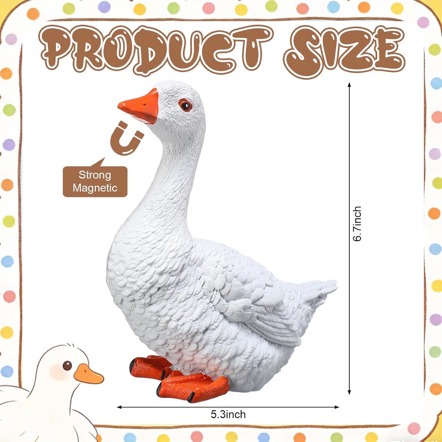 Wenqik Silly Goose Classroom Decor 7 Inch Magnetic Goose Key Holder Teacher Desk Back to School Decor Office Table Home Funny Classroom Accessories for Teacher Students First Day of School Gift BST326L