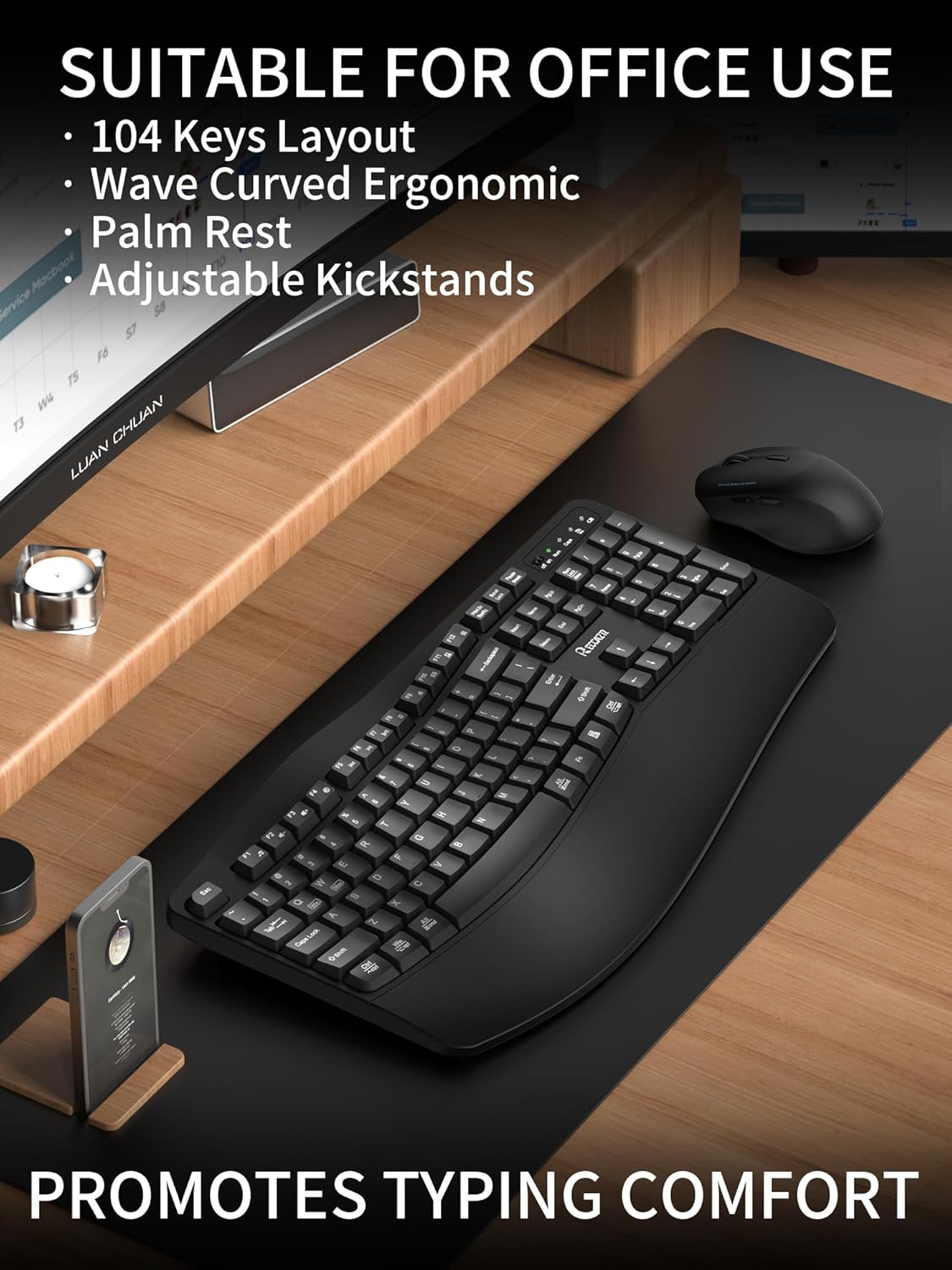 RECCAZR EK30 Wireless Keyboard and Mouse Combo 46