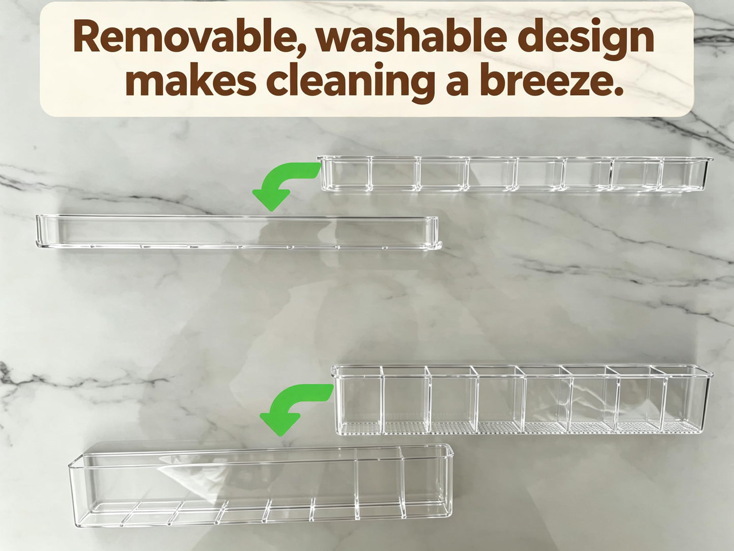 9.8 inch double-layer removable and washable Large Acrylic Cabinet Straw Holder Organizer with Traceless Nano Adhesive – Space-Saving Storage Rack for Cabinet Door, Clear Black Straw Cabinet Holder BST202