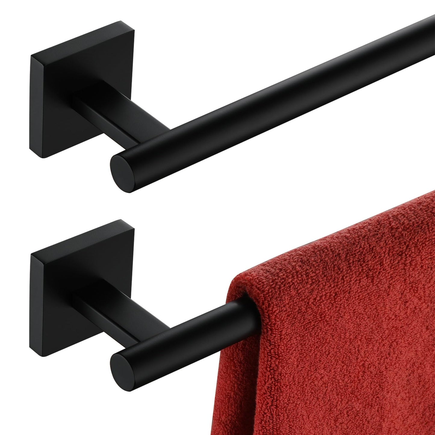 KOKOSIRI Bathroom Towel Bars 16 Inch Towel Rail Matte Black 40CM Hand Towel Holder for Bath Kitchen Wall Stainless Steel B4005BK-L16 BST202