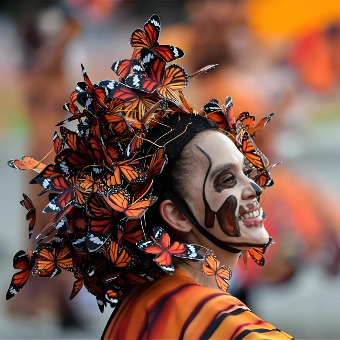 12pcs Monarch Butterflies Monarch Butterfly Decorations Kit with Clip for Dia de Los Muertos Decorations Halloween Decorative Butterflies Handmade Feather Butterfly Plastic - 4 inch KP05C BST220