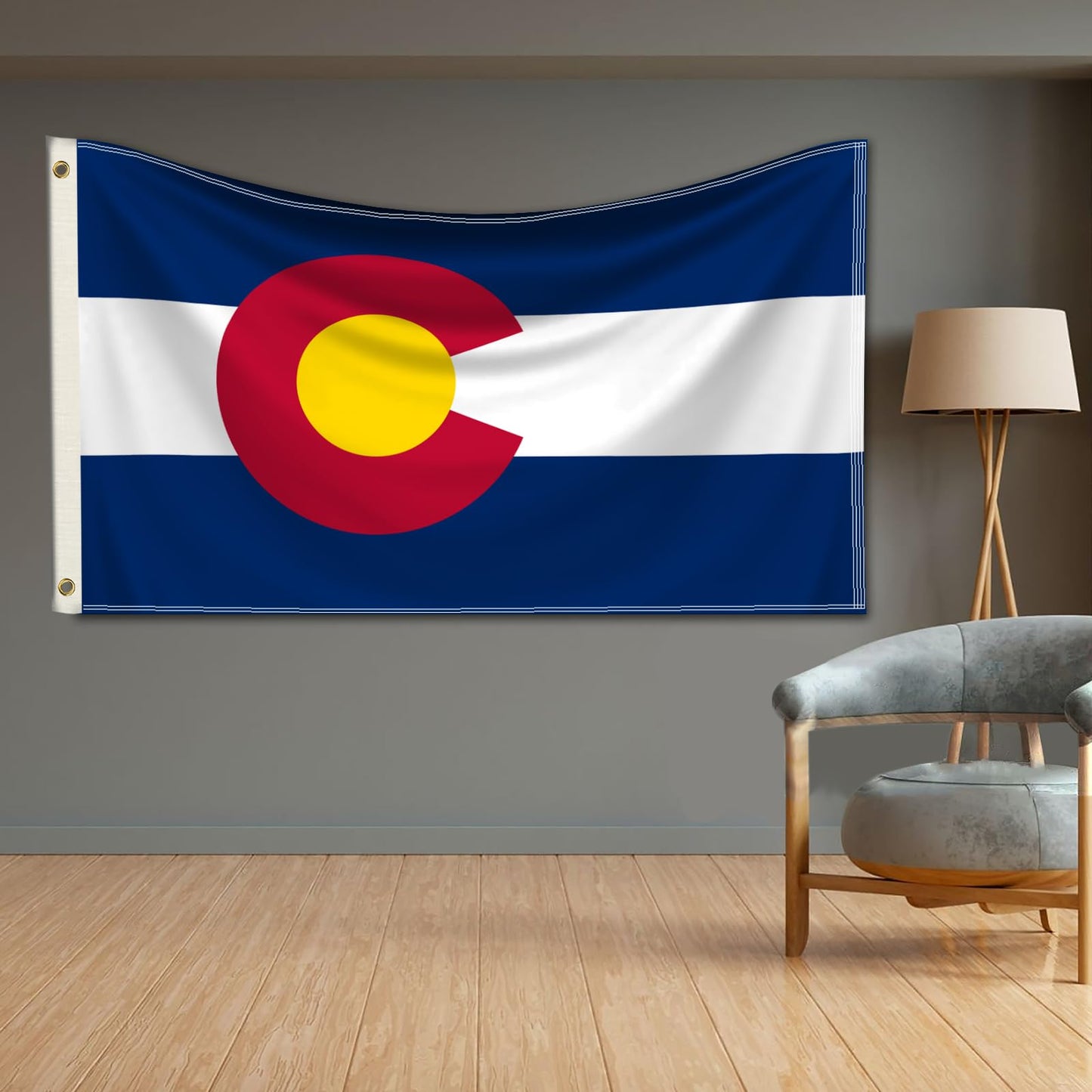 Arizona State Flag 3x5 - Embroidered Design AZ Flag, Heavy Duty Polyester with Brass Grommets for Outdoor WN420