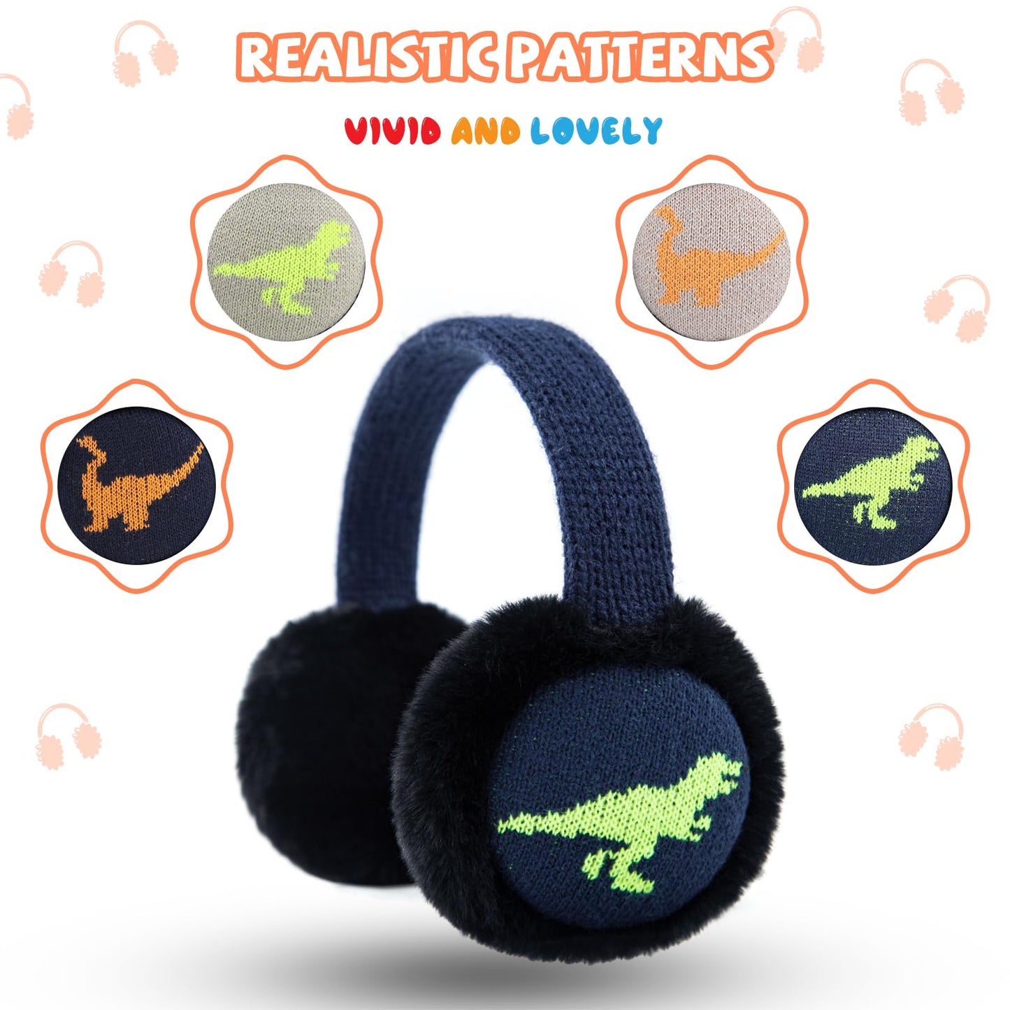 XIAOHAWANG Kids Boy Warm Earmuffs for Children Girl Winter Ear Muffs Cold Weather Ear Warmer