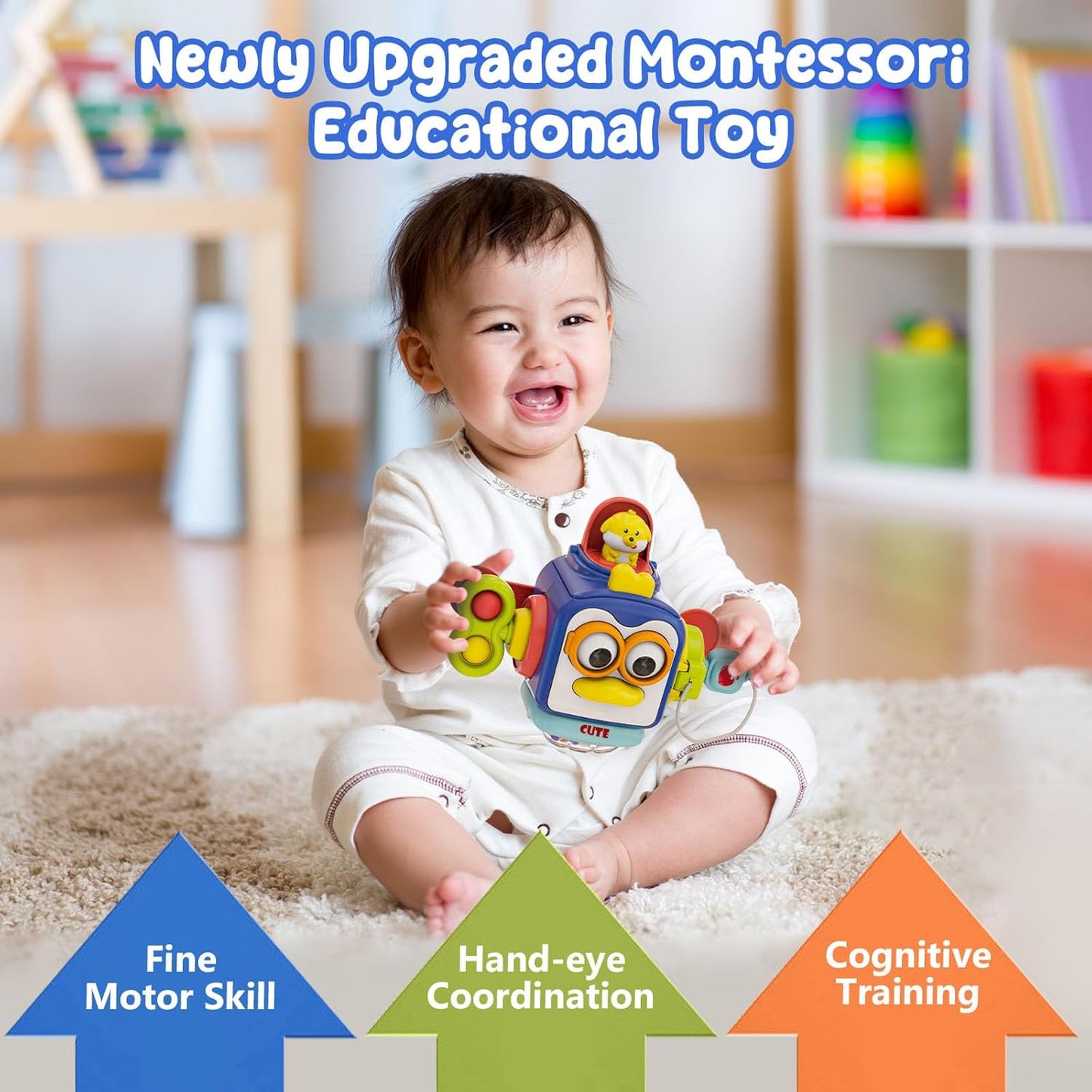 BUSY TOYS Montessori Toys for 1 Year Old Girl Blue 62