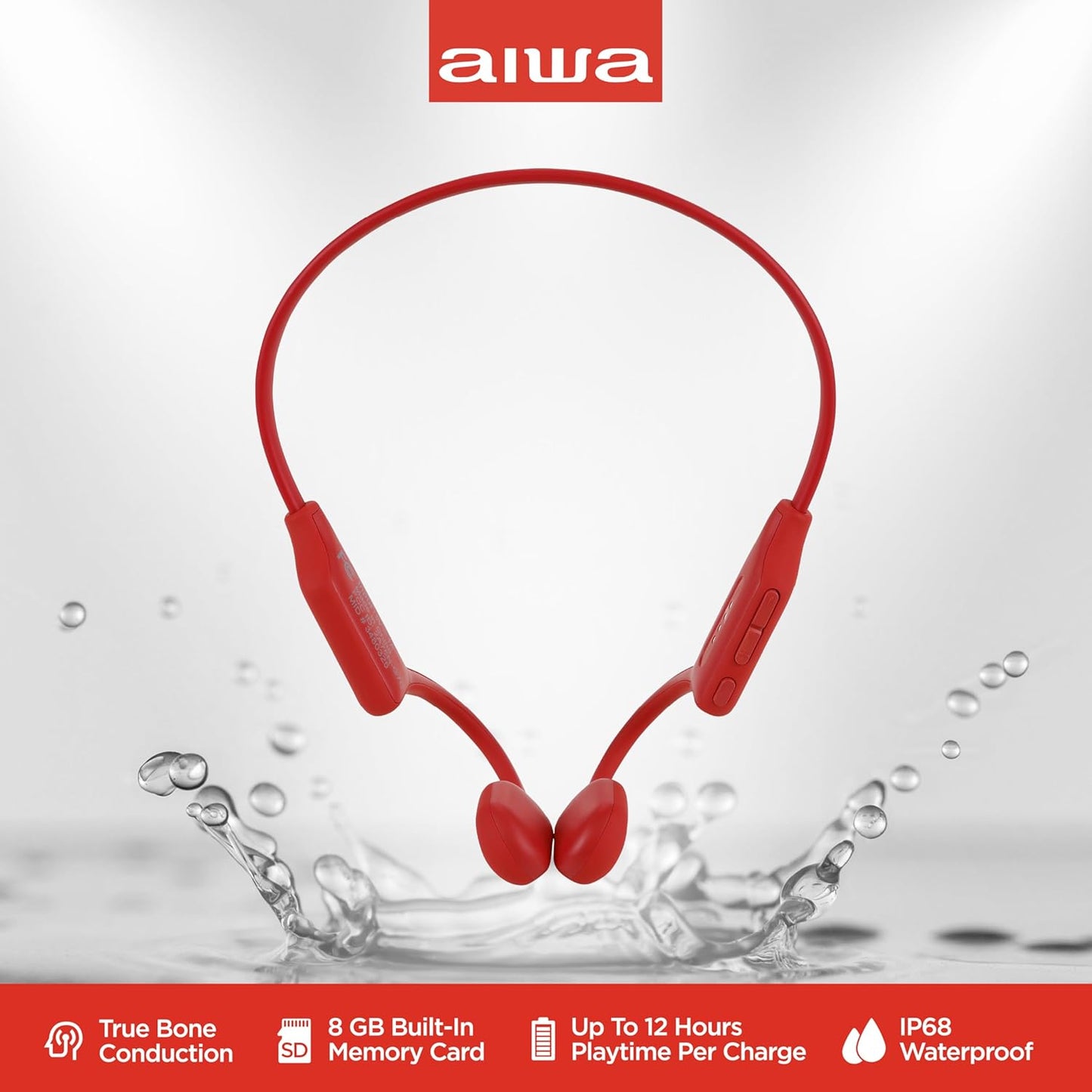 Aiwa Prodigy Swim Bone Conduction Wireless Headphones 69