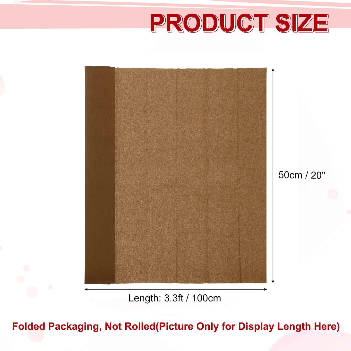 MECCANIXITY Crepe Paper Roll 7.5ft Long 20 Inch Wide for Wedding Ceremony Various Large Festivals Decoration, Light Champagne BST326L