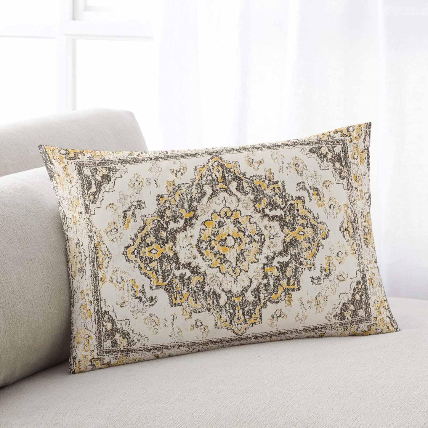 T&H XHome Pillow Covers 12x20 Inch Boho Style Orange Vintage Art Carpet Soft Brushed Microfiber Pillowcases with Hidden Zipper Closure Bed Pillow Shams for Bedroom Sofa Car BST202