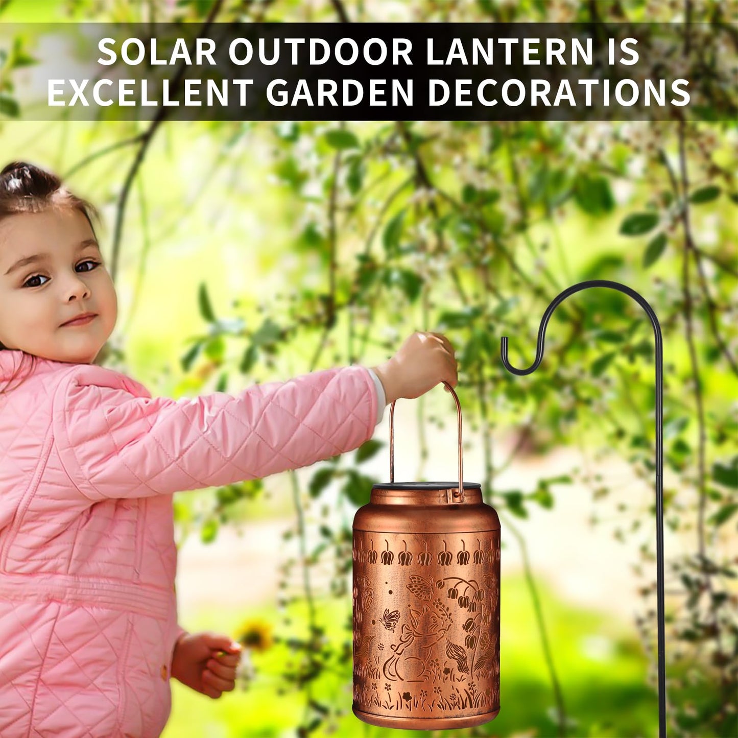 2 Pack Solar Lanterns Outdoor Waterproof N30