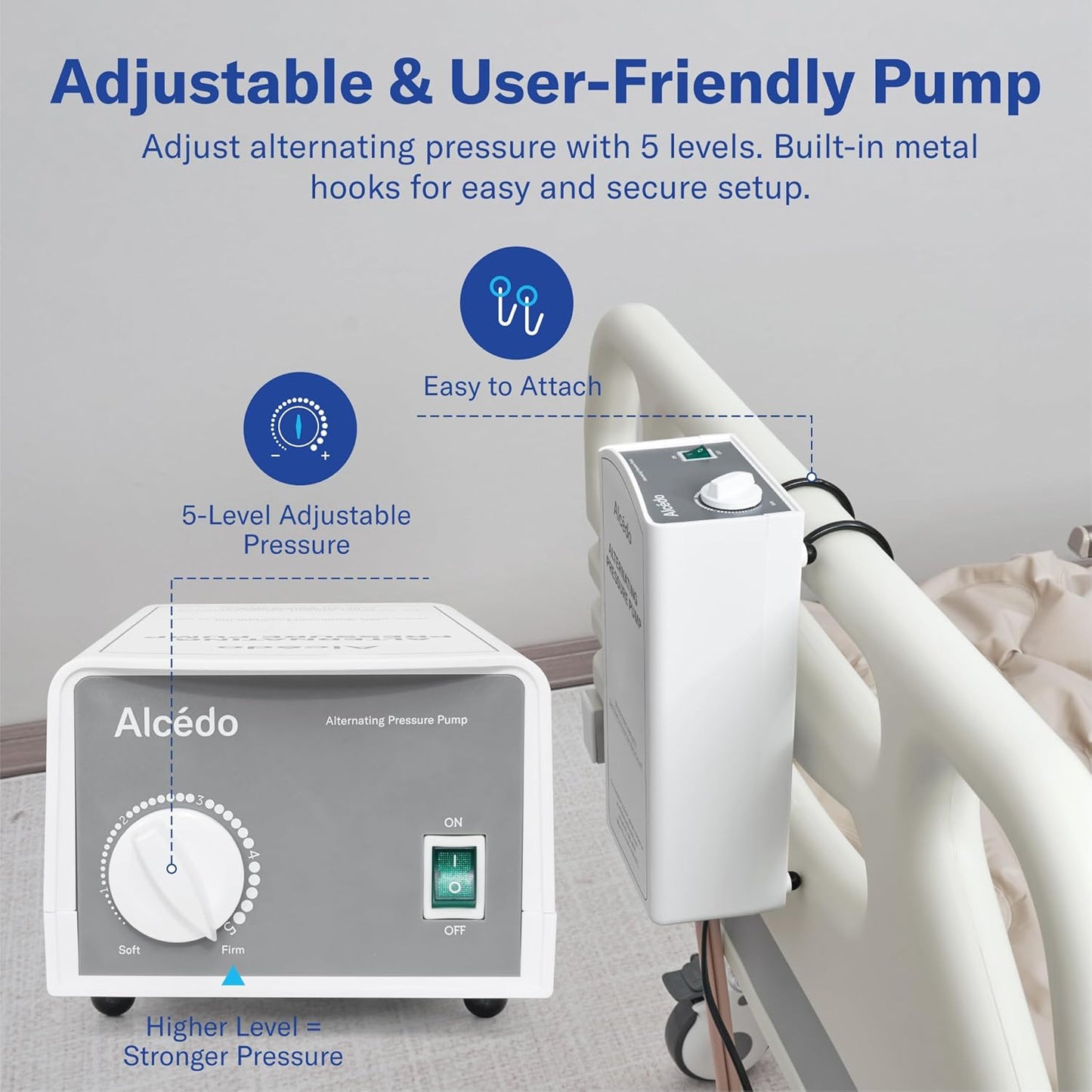 Alcedo Alternating Air Pressure Mattress Pad 30