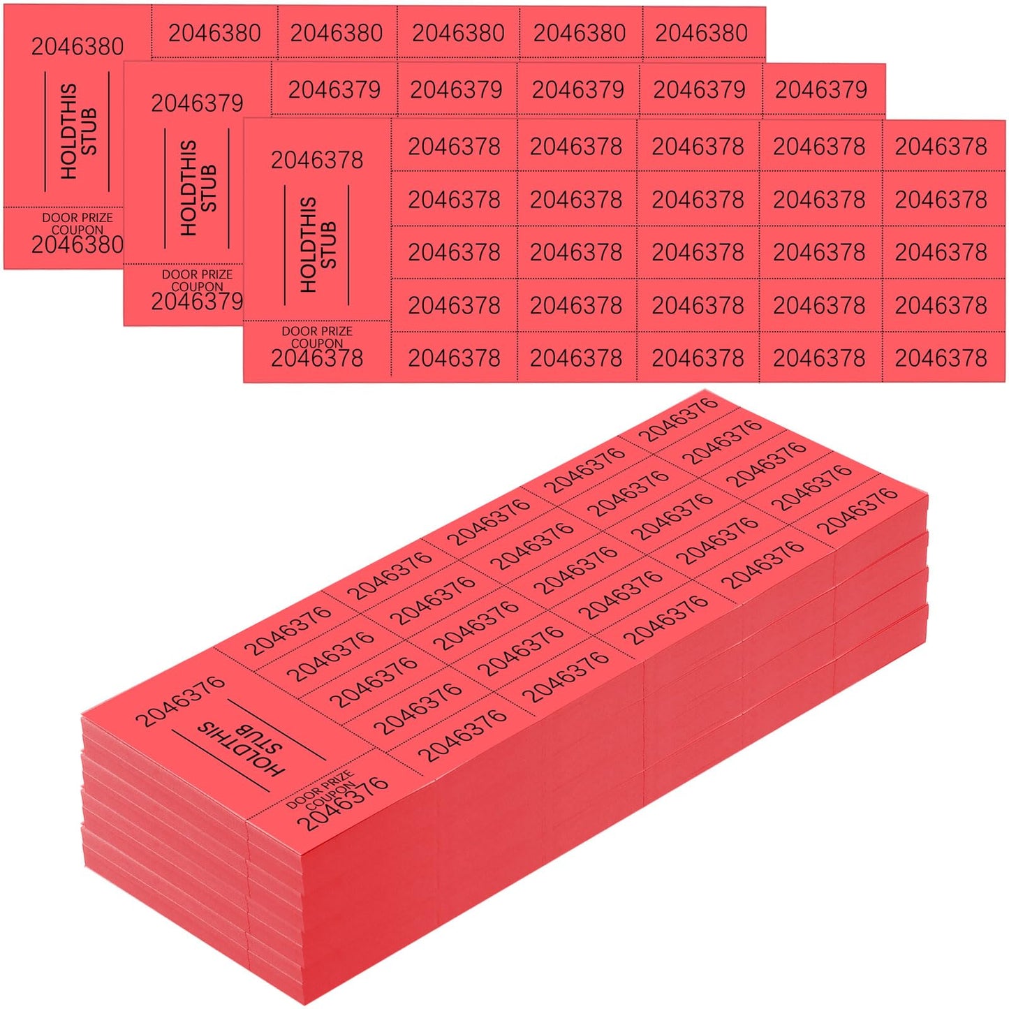 Kosiz 504 Sheets 25 Bid Raffle Ticket with Different Numbers Per Sheet Chinese Auction Tickets for Events Church Basket Auction Silent (Light Green)