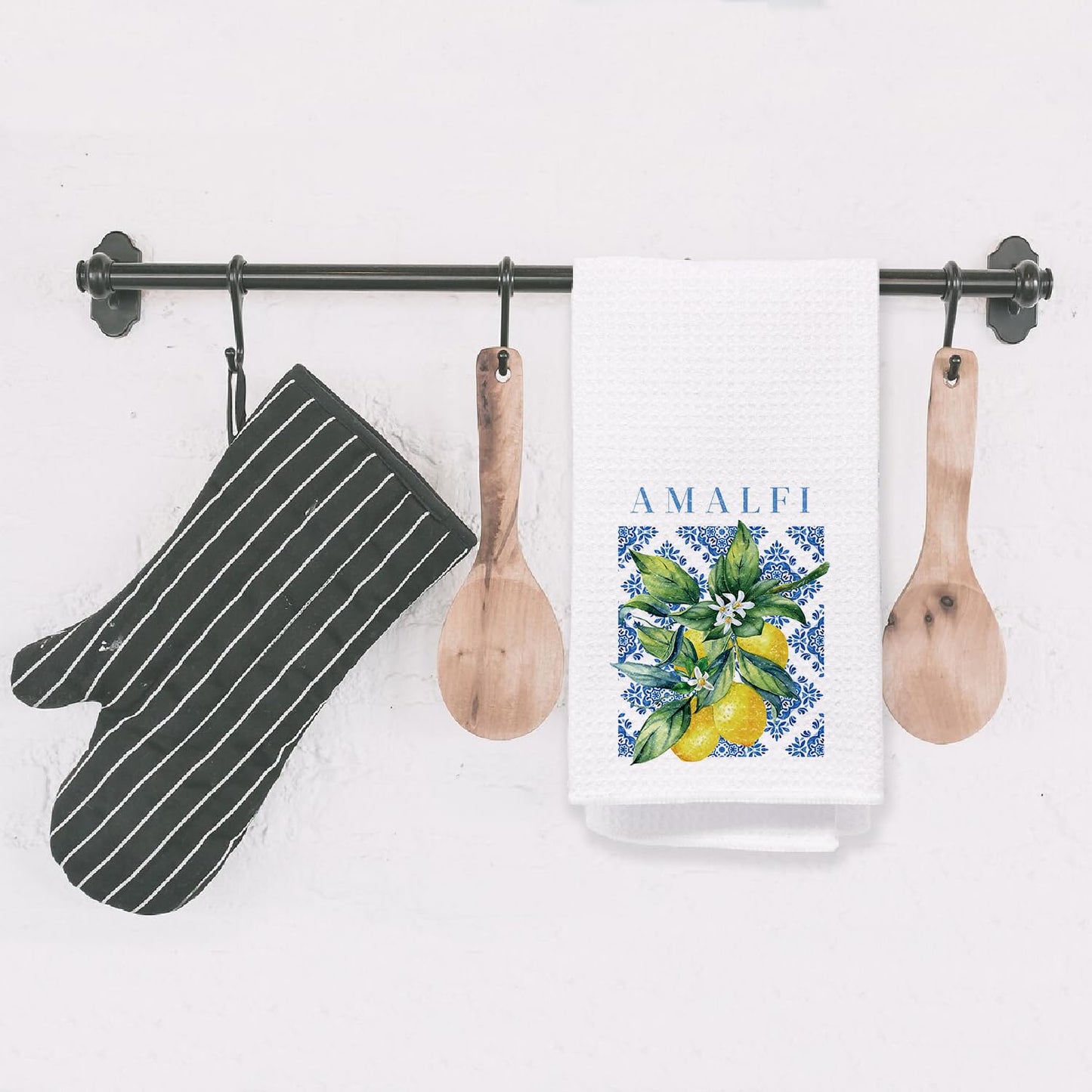 Bon Appetite Modern Kitchen Towels, Farmhouse French Dish Tea Towels for Kitchen, Gifts for Cooking Lovers Decorative Hand Towels, 16x24 Inch WN420