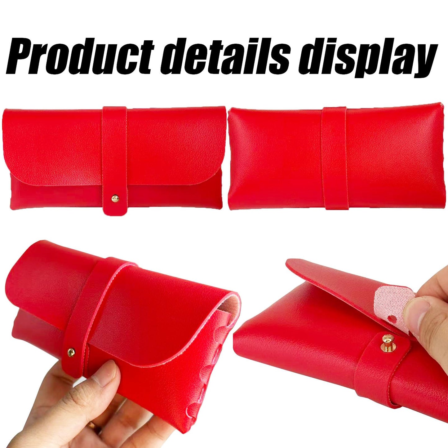Glasses storage bag Travel sunglasses myopia glasses storage bag Fashion leather storage bag WN420