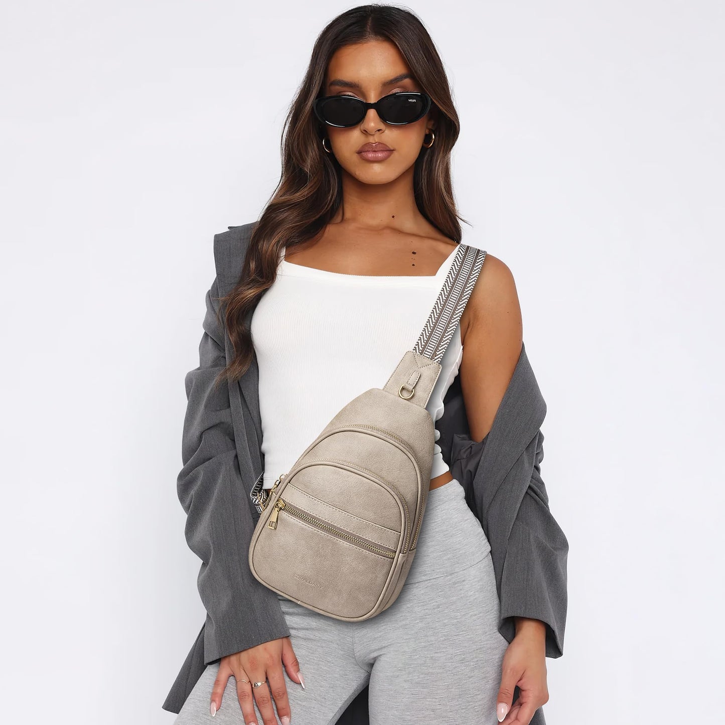 CORALDAISY Crossbody Bags for Women Fanny Pack Sling Bag Crossbody Purse Travel Purses for Women BST220