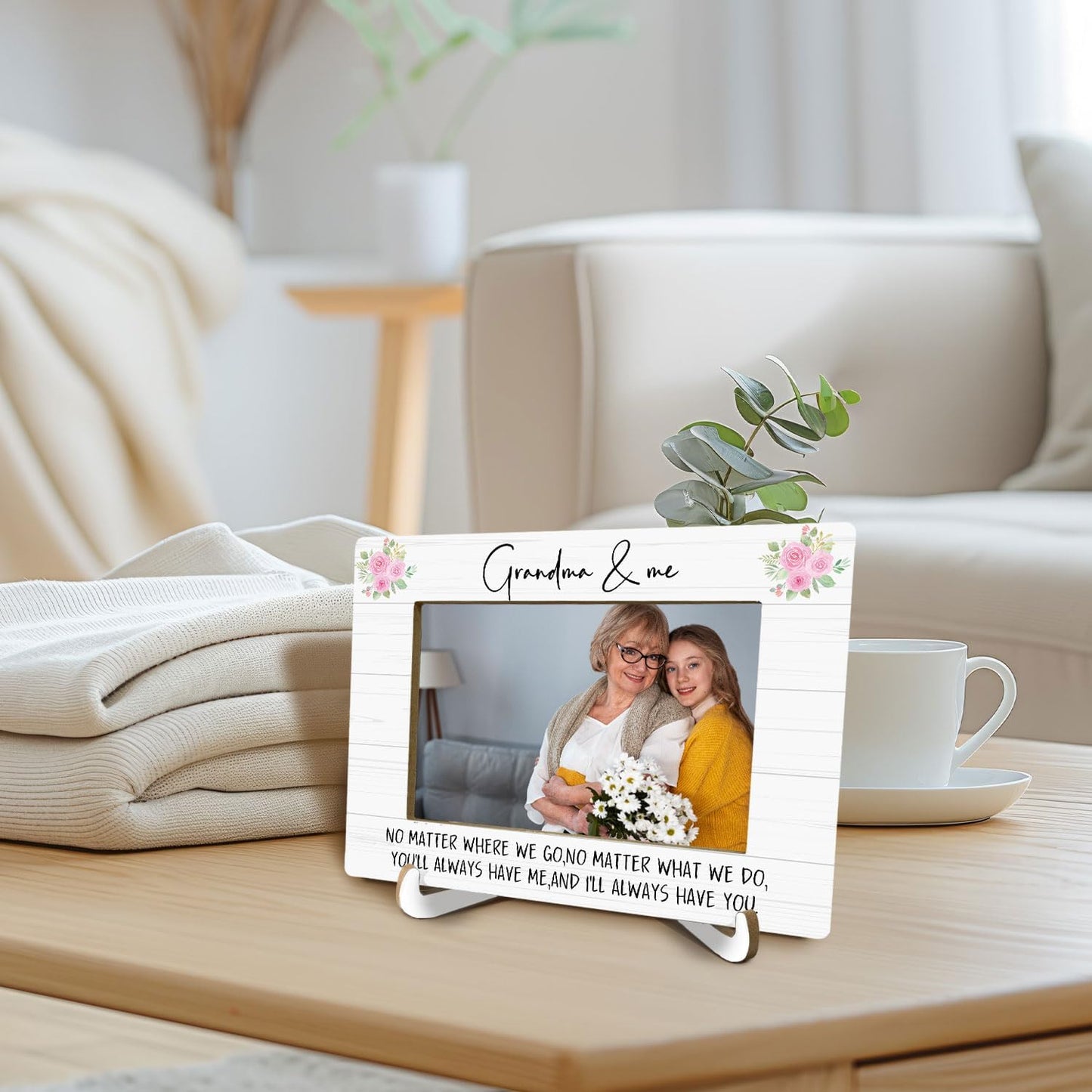 Grandma and Me Picture Frame 4x6, Grandmother Photo Frame, Grandma Gifts from Granddaughter Grandson Grandkids, Grandmother Gifts for Birthday Christmas Mother's Day WN420