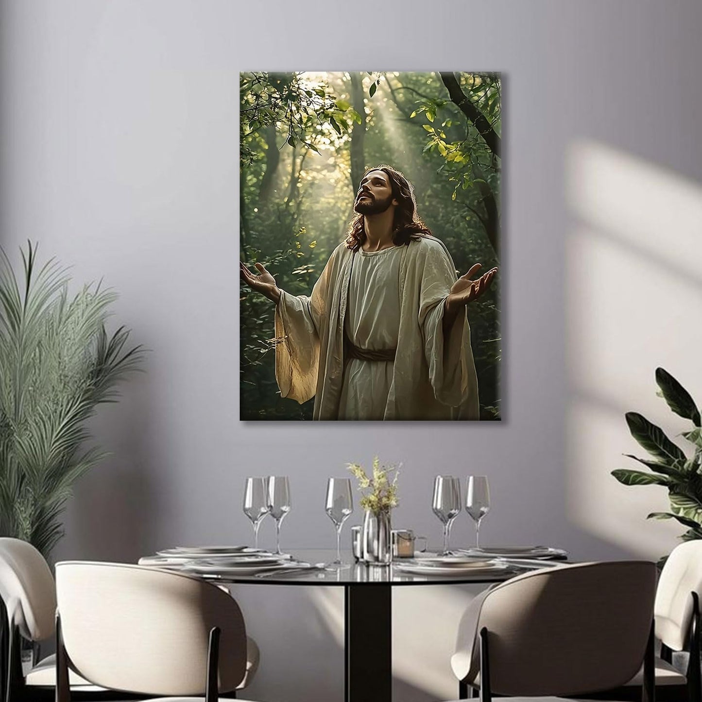 CHTEXA Jesus Glory Crown Canvas Wall Art Christian Religious Spiritual Poster Image Print Gallery Home Decor Painting Suitable for Living Room Church Prayer Room Office 24x36 in Ready to Hang BST220