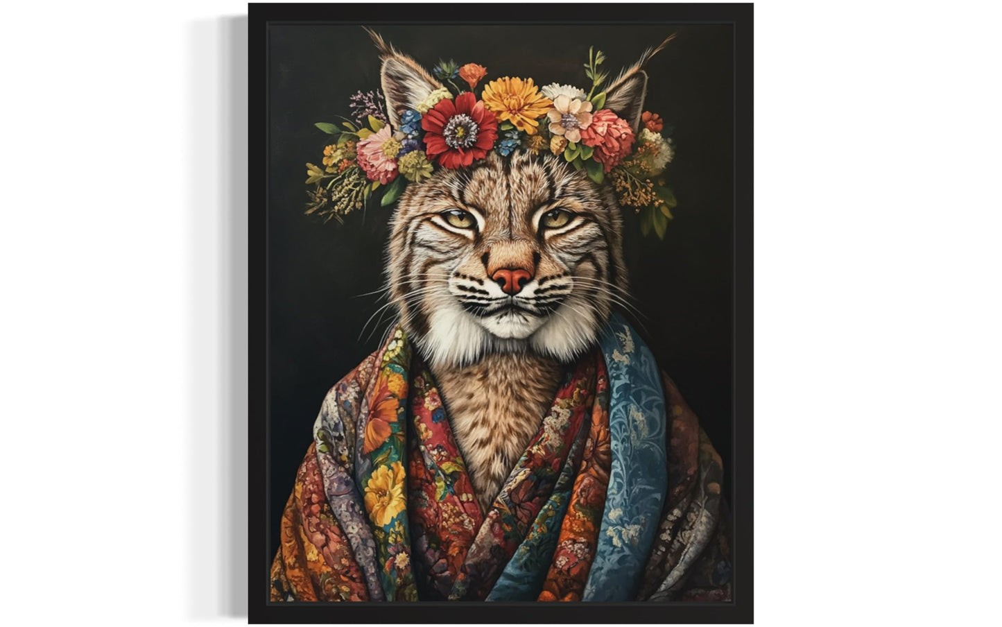 Moose Flower Head Unframed Wall Art Print Poster, Kimono Bathroom Dressing Room Decor Posters Prints for Restroom Home Picture Painting Artwork Gallery 7 (Moose, 16 x 20 inches, Unframed) BST220