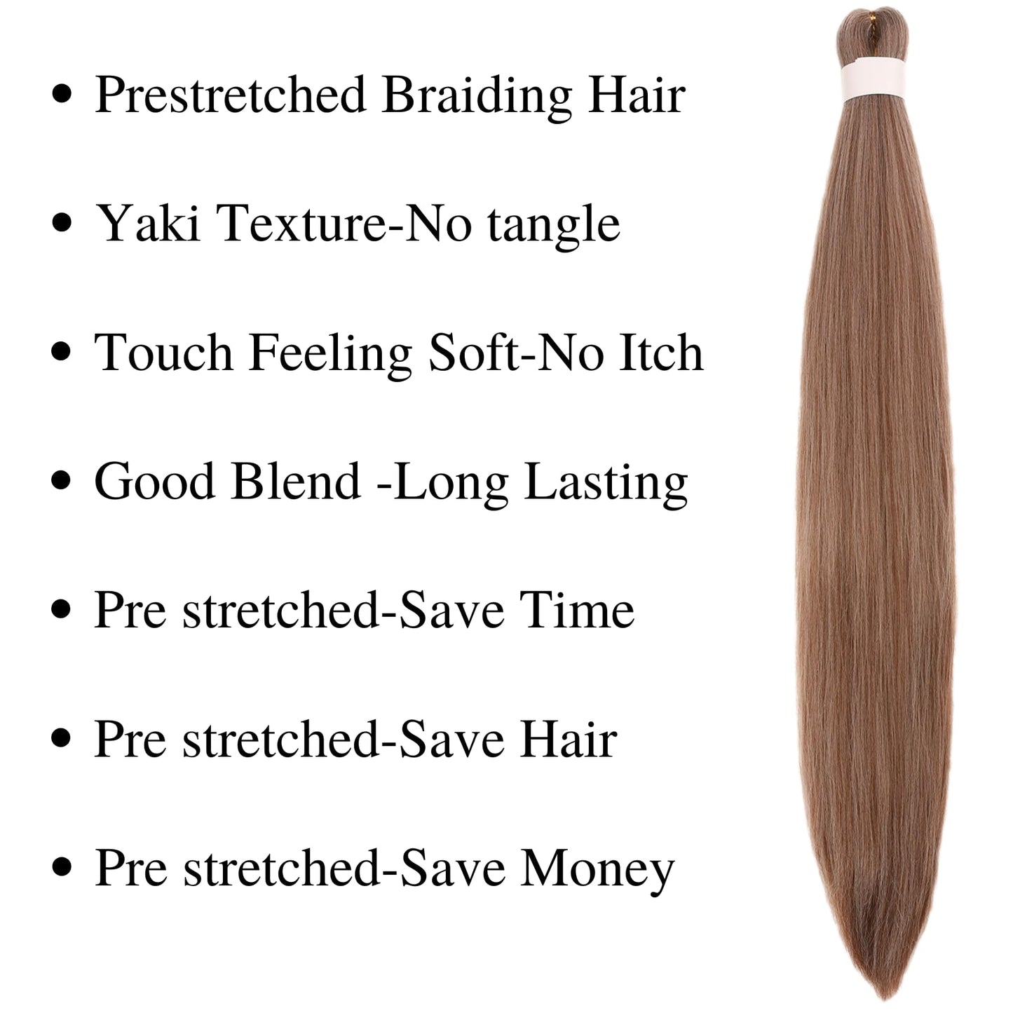 Purple Braiding Hair Pre stretched Knotless 26 inch | Hypoallergenic Synthetic Purple Prestretched Ez Braid Knotless Itch Free Soft Yaki Texture Hot Water Setting WN420