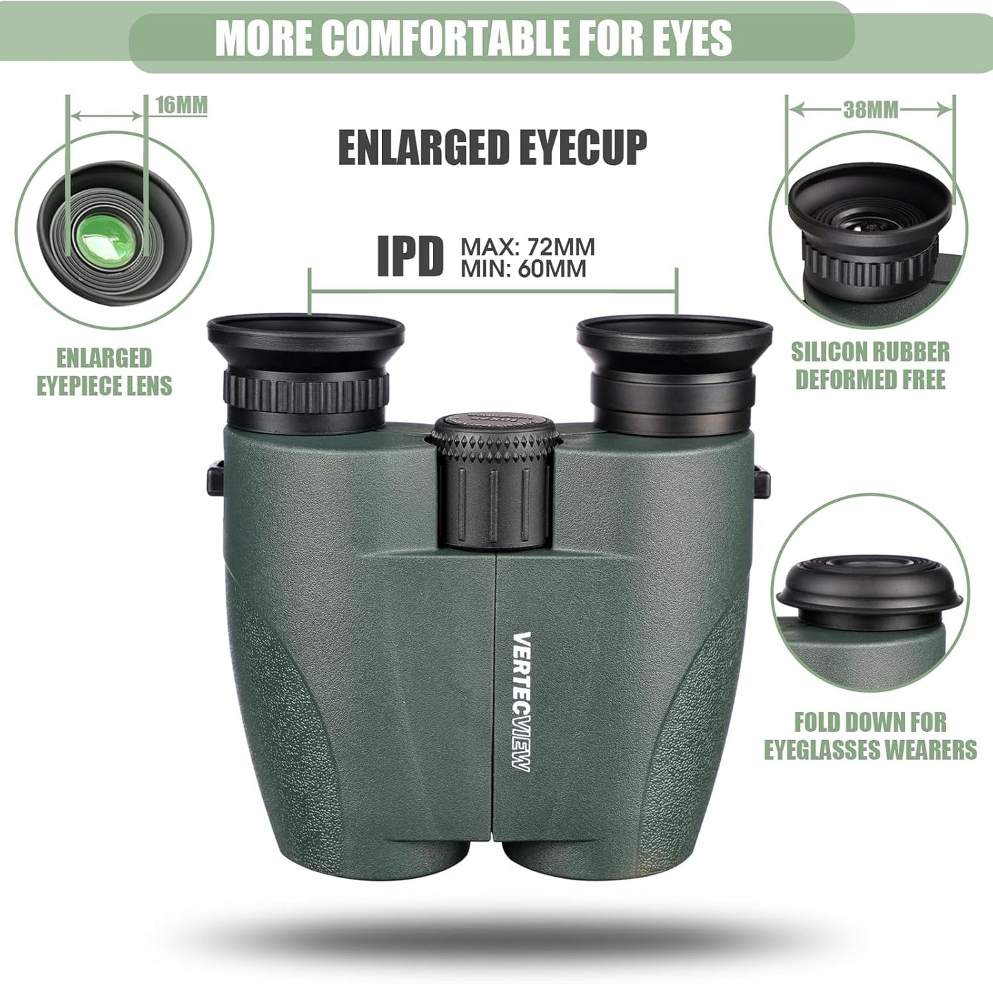 VERTECVIEW 10x25 Binoculars 42