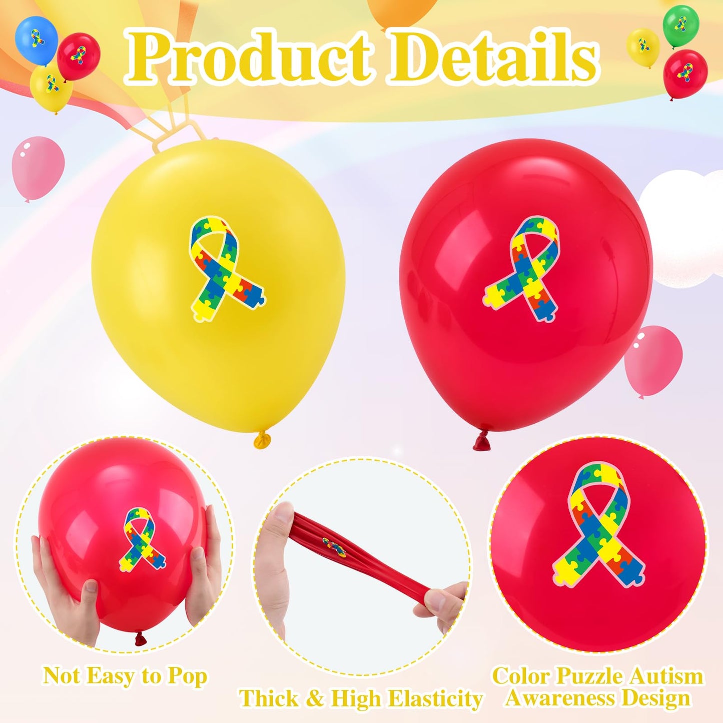 100 Pcs Red Ribbon Awareness Balloons 12 Inch Latex Red White Printed Balloon Arch Kit for Heart Health Fundraisers Community Campaigns Red Ribbon Week School Event Supplies BST220