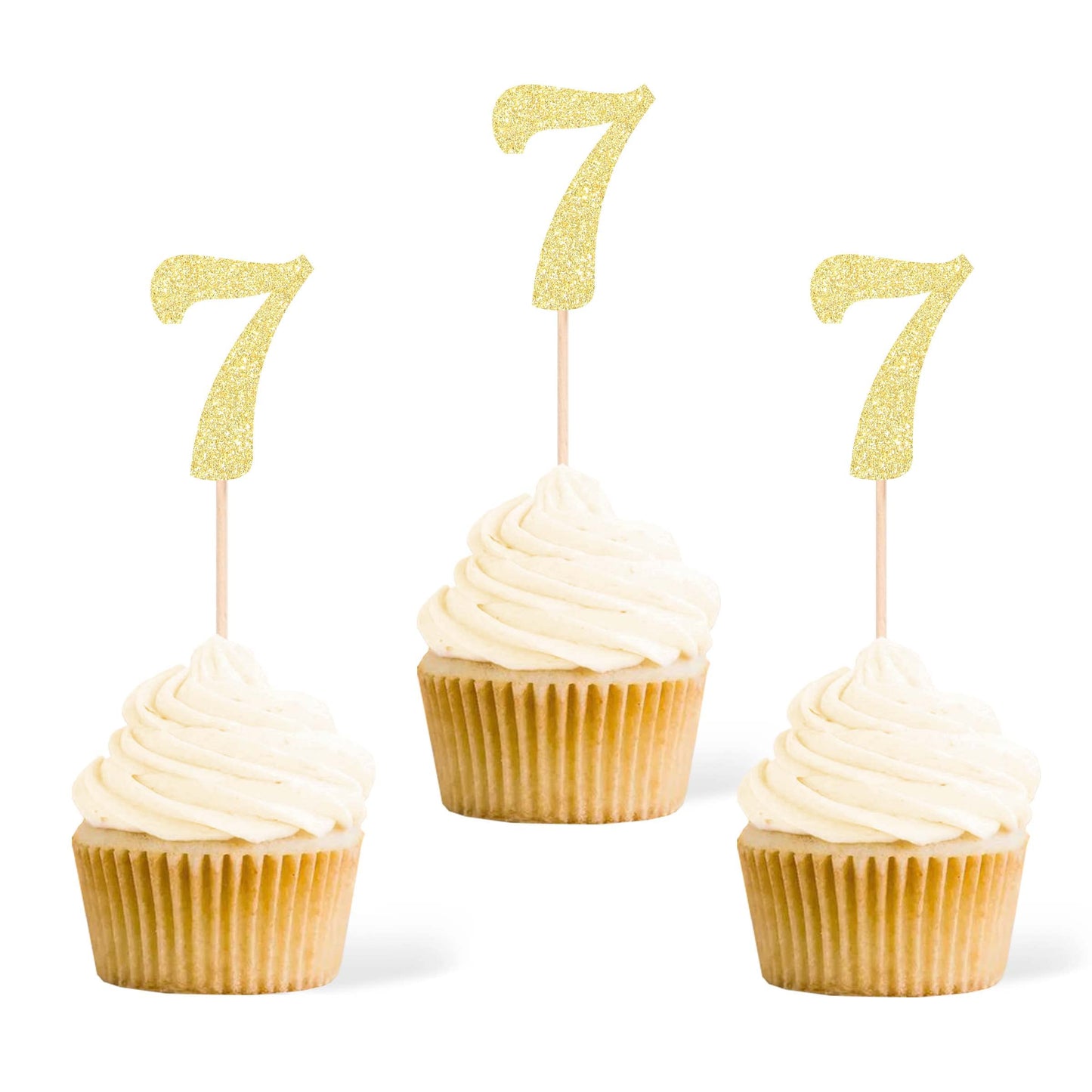 Gexolenu 24 PCS Rose Gold Double-sided 3rd Birthday Cupcake Toppers, Glitter Age THREE Cake Picks Decor, Third Happy Birthday Party Decorations Baby Shower Anniversary Party Supplies BST220