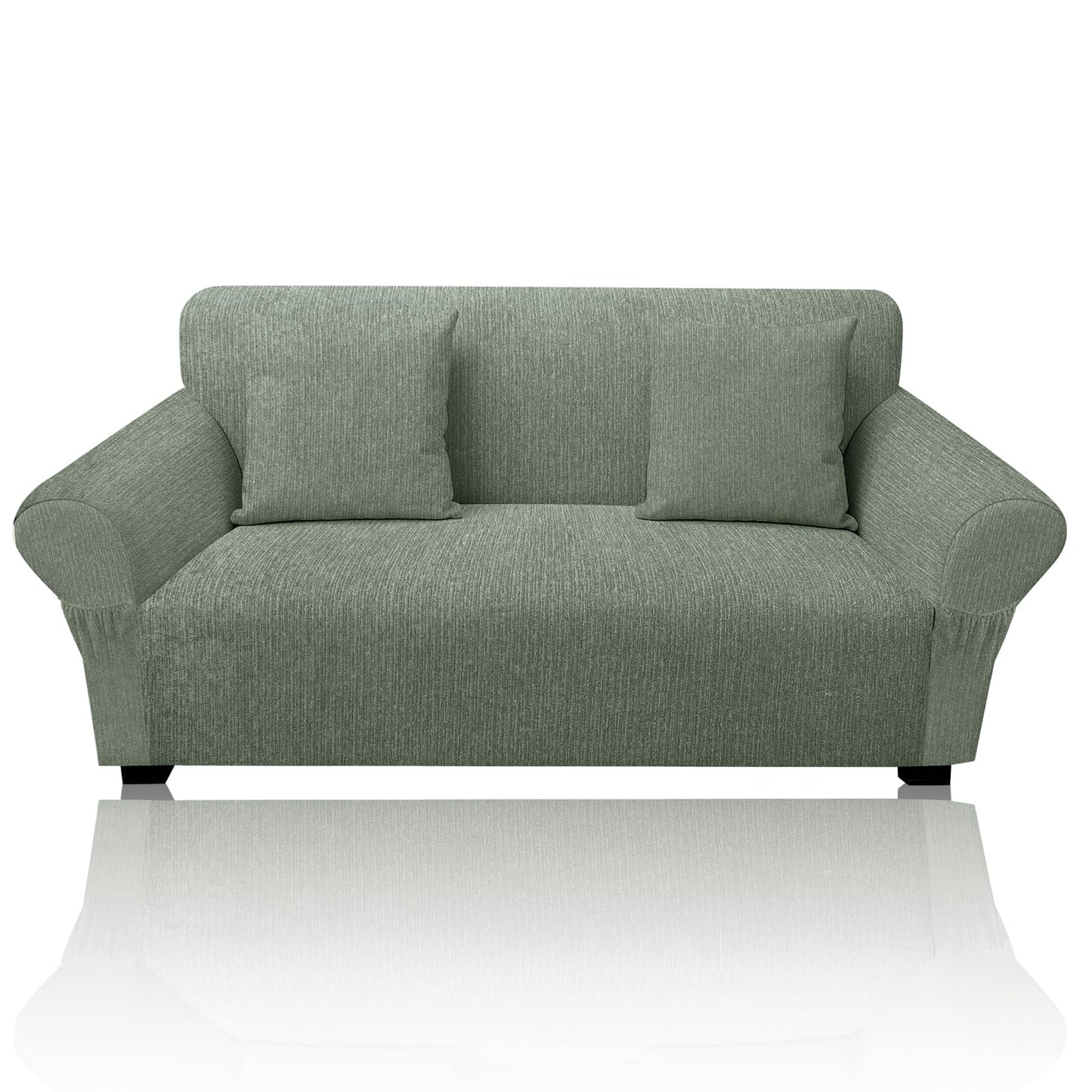 Sofa Slipcover with 2 Pillow Cover for 3 Cushion Couch, Non Slip Furniture Protector with Elastic Bottom, Washable Sofa Cover for Kids, Pets (Sofa, Navy) BST326H