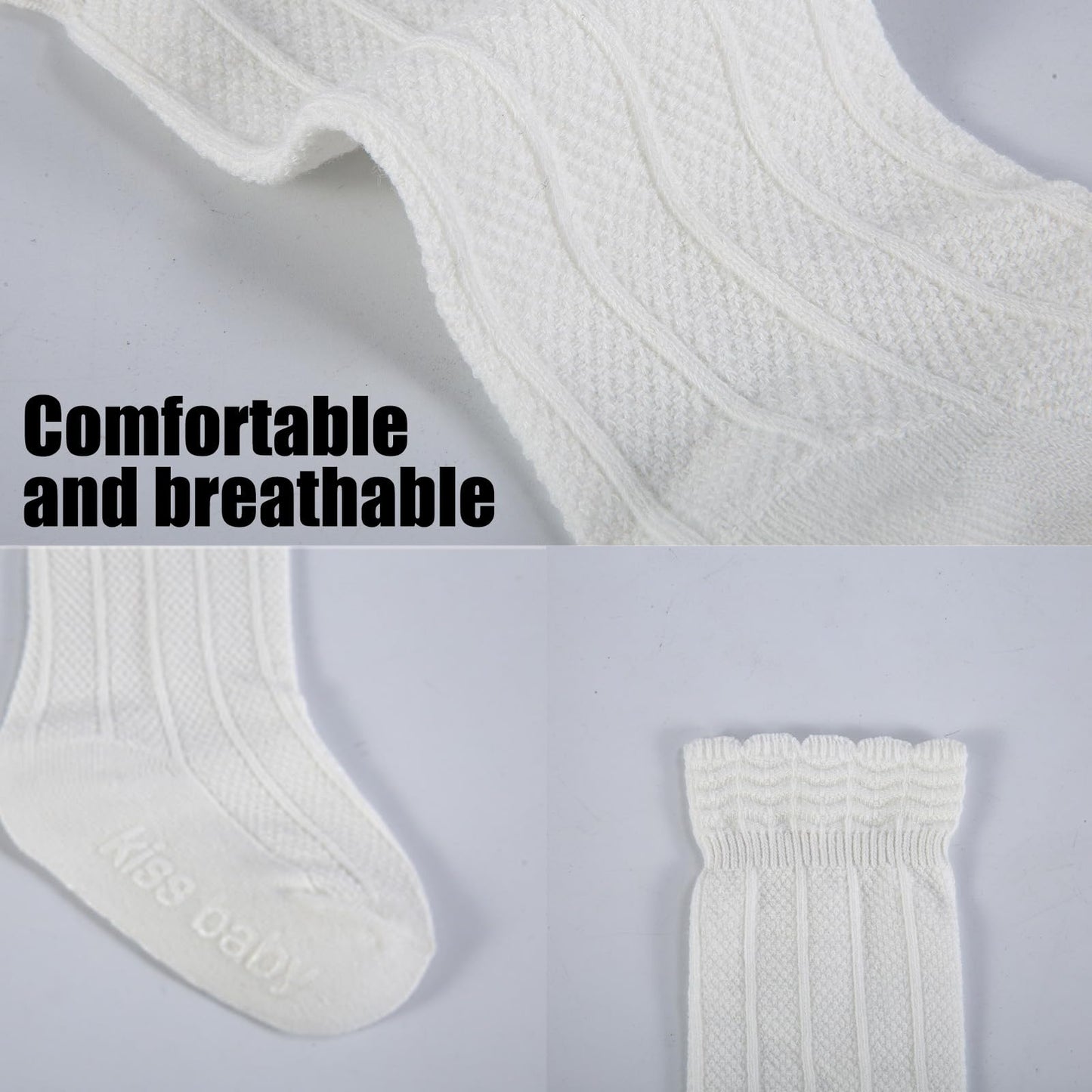 Toddler Girls Knee High Socks Soft Cotton Ruffle Long Tube Socks For Preemie Infant Newborn Toddler WN420