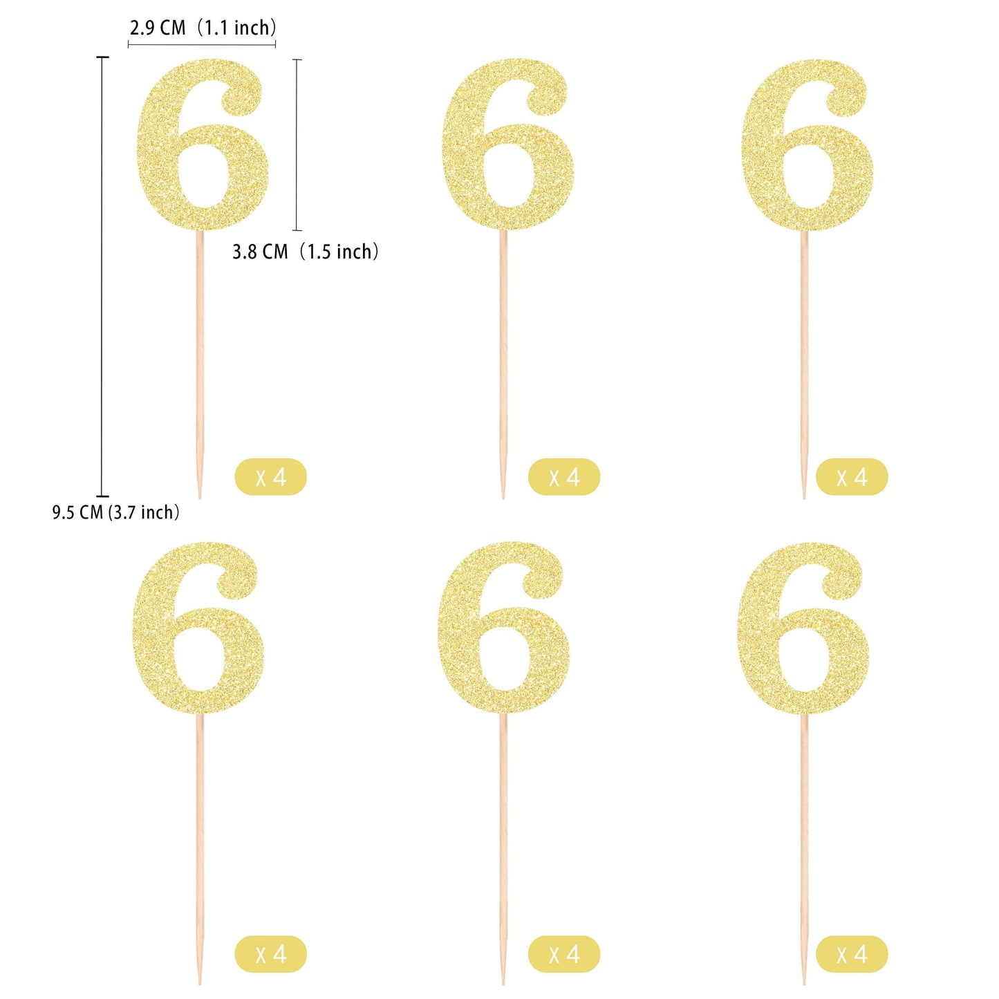 Gexolenu 24 PCS Rose Gold Double-sided 3rd Birthday Cupcake Toppers, Glitter Age THREE Cake Picks Decor, Third Happy Birthday Party Decorations Baby Shower Anniversary Party Supplies BST220